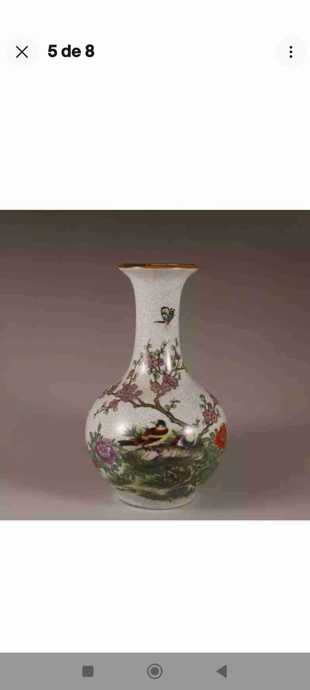 Jarrón decorativo de porcelana chino craquelado - miniatura 1