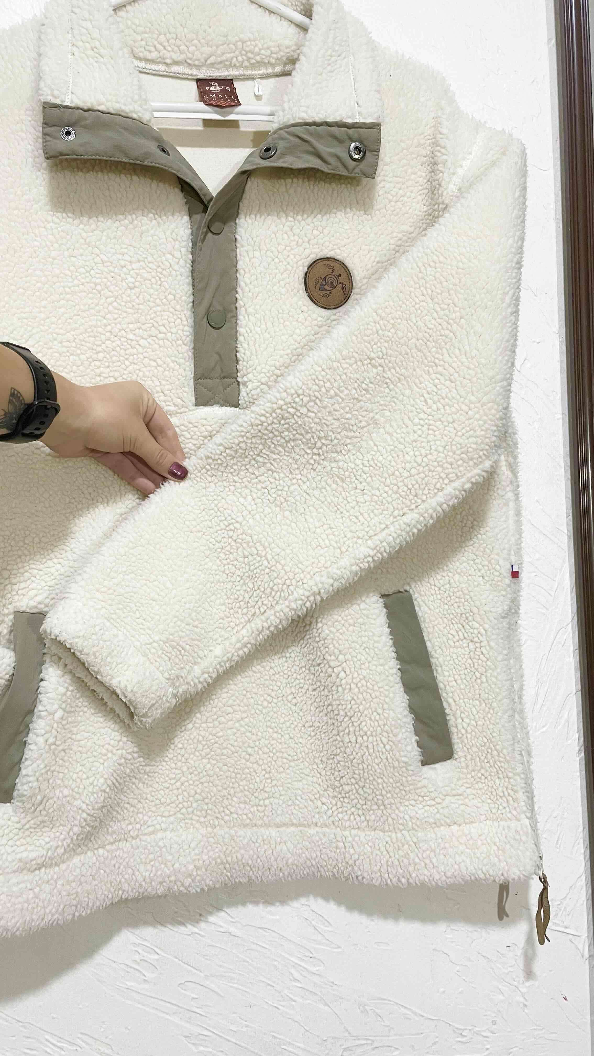 Chaqueta de chiporro beige mujer, S, haka honu - miniatura 2