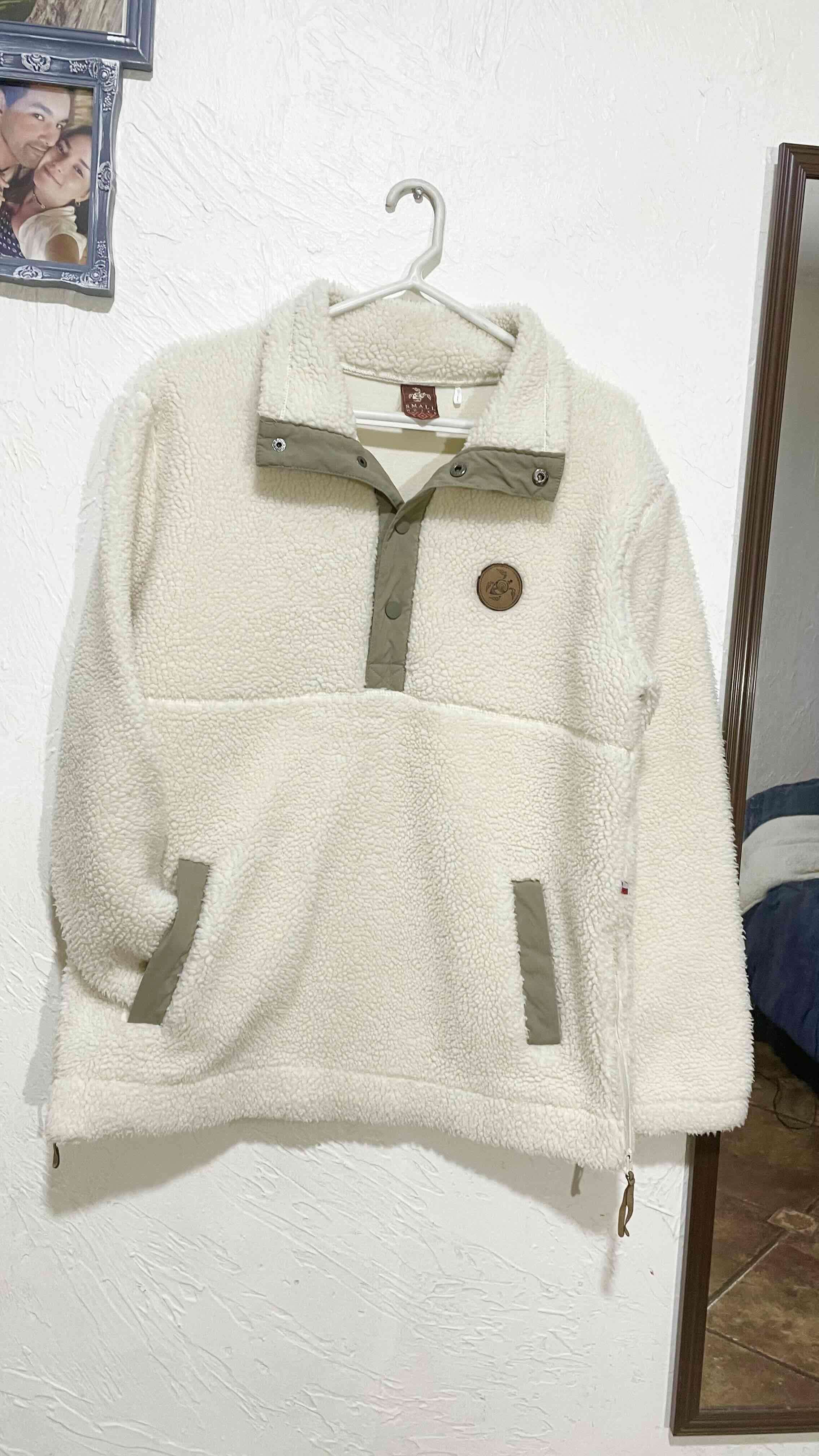 Chaqueta de chiporro beige mujer, S, haka honu - miniatura 4