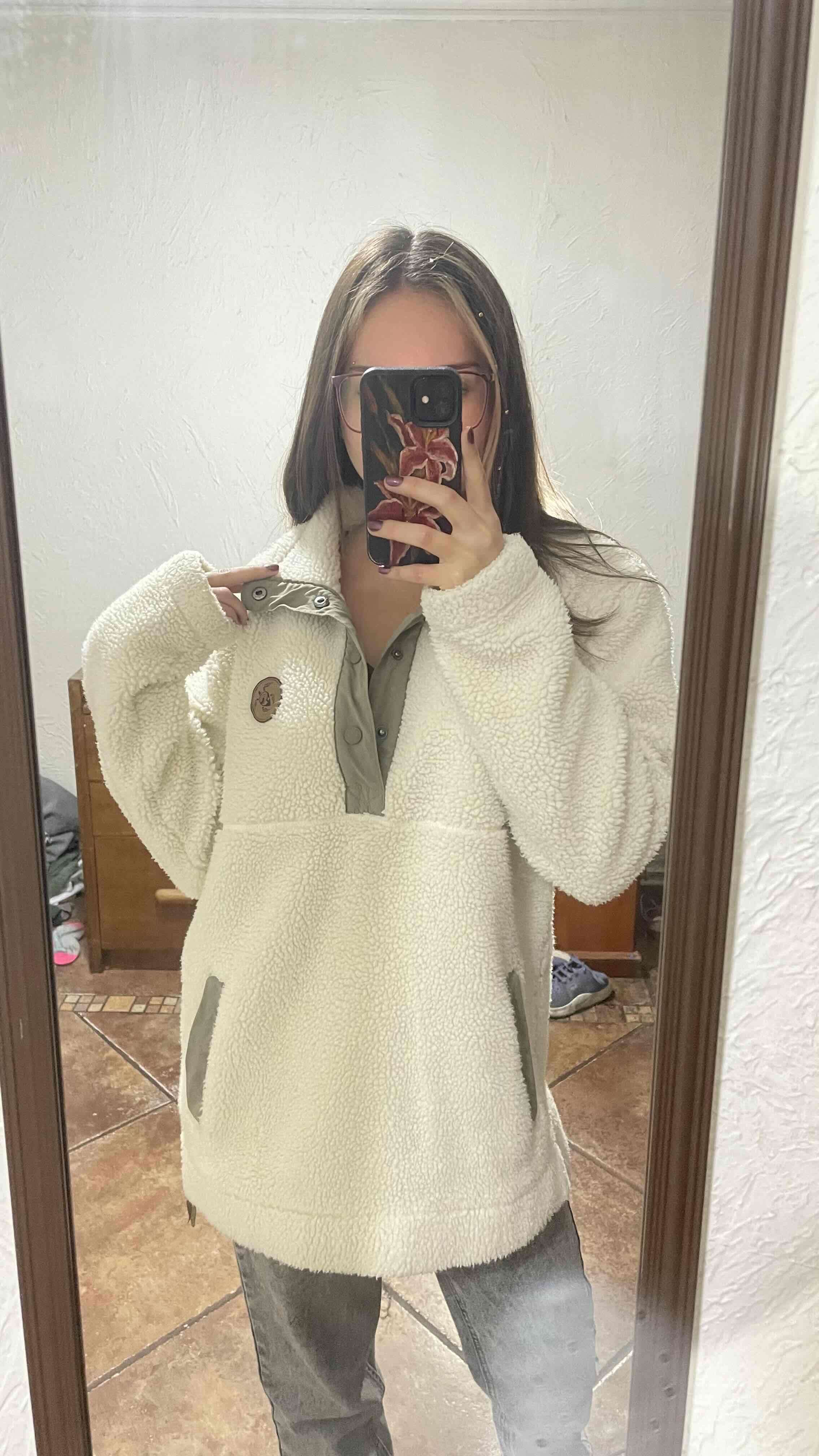 Chaqueta de chiporro beige mujer, S, haka honu - miniatura 6