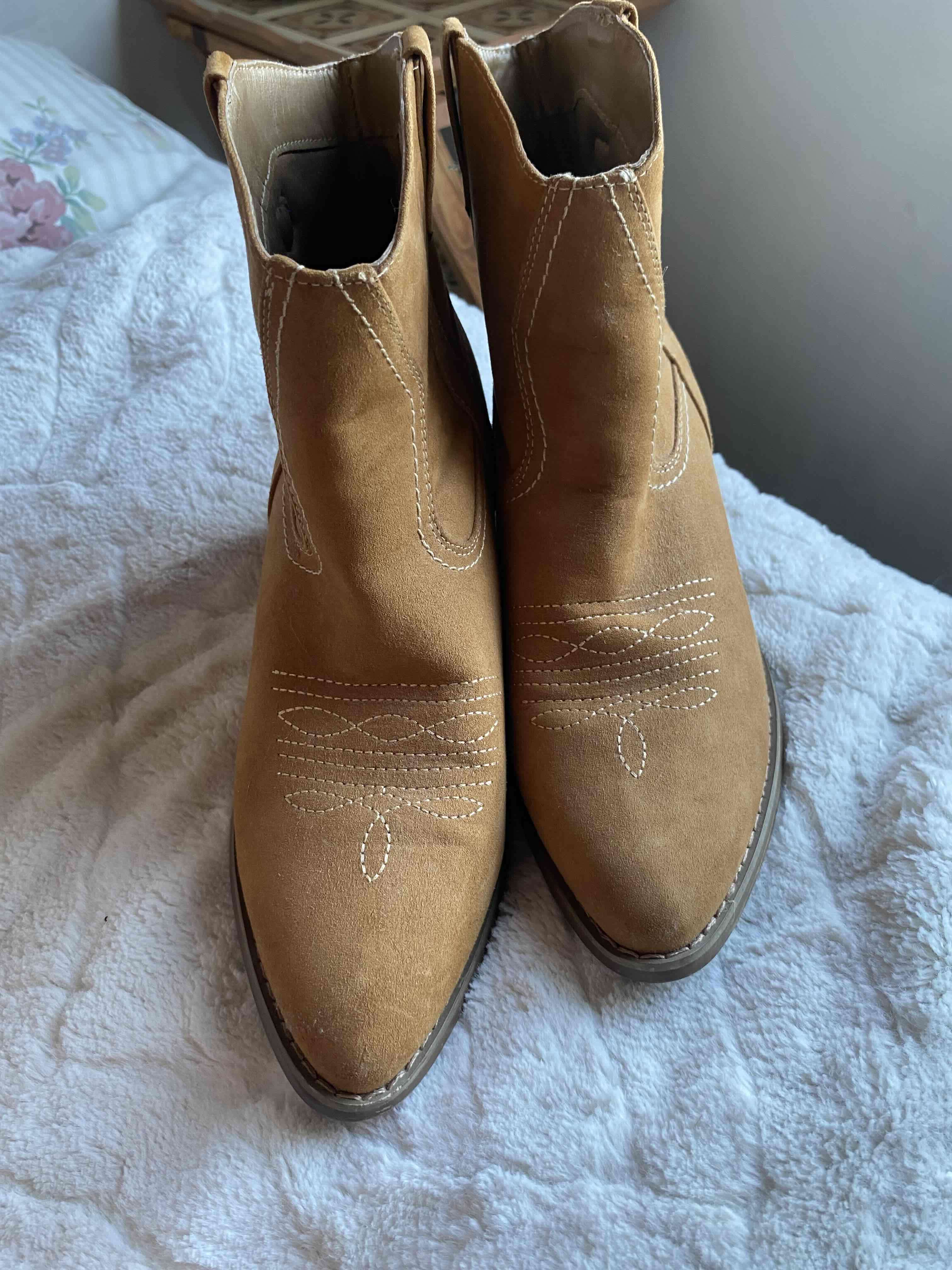 Botines de gamuza camel - miniatura 3