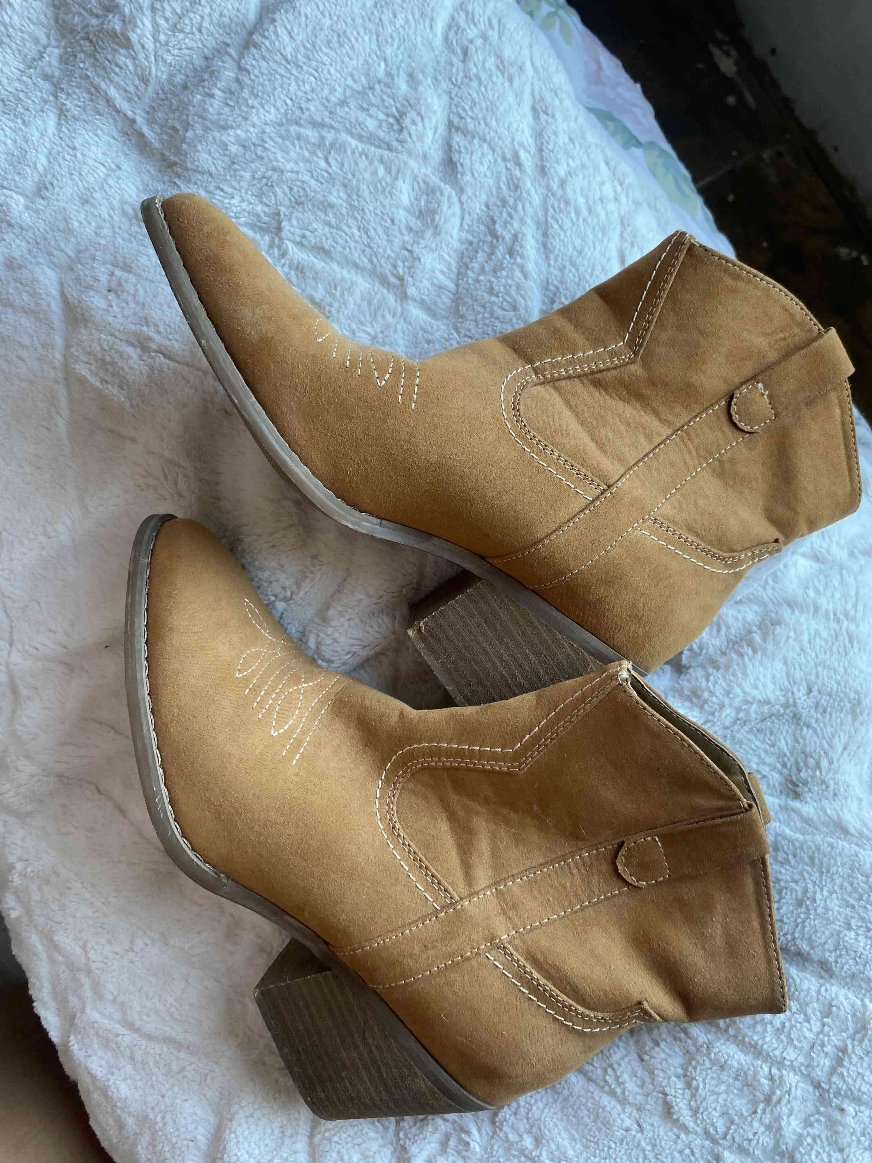 Botines de gamuza camel - miniatura 4