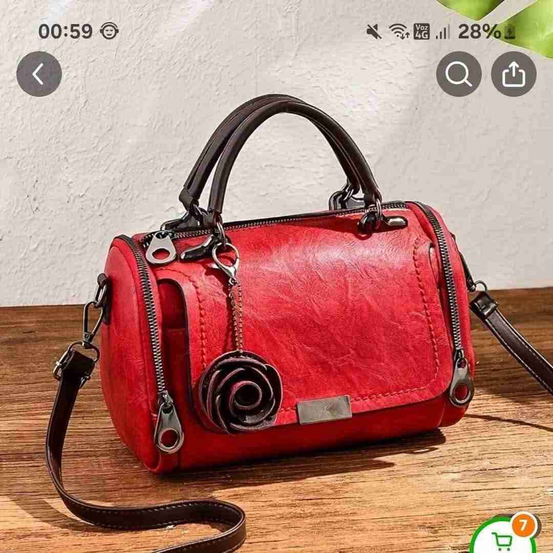 Cartera de mano rojo brillante - 2