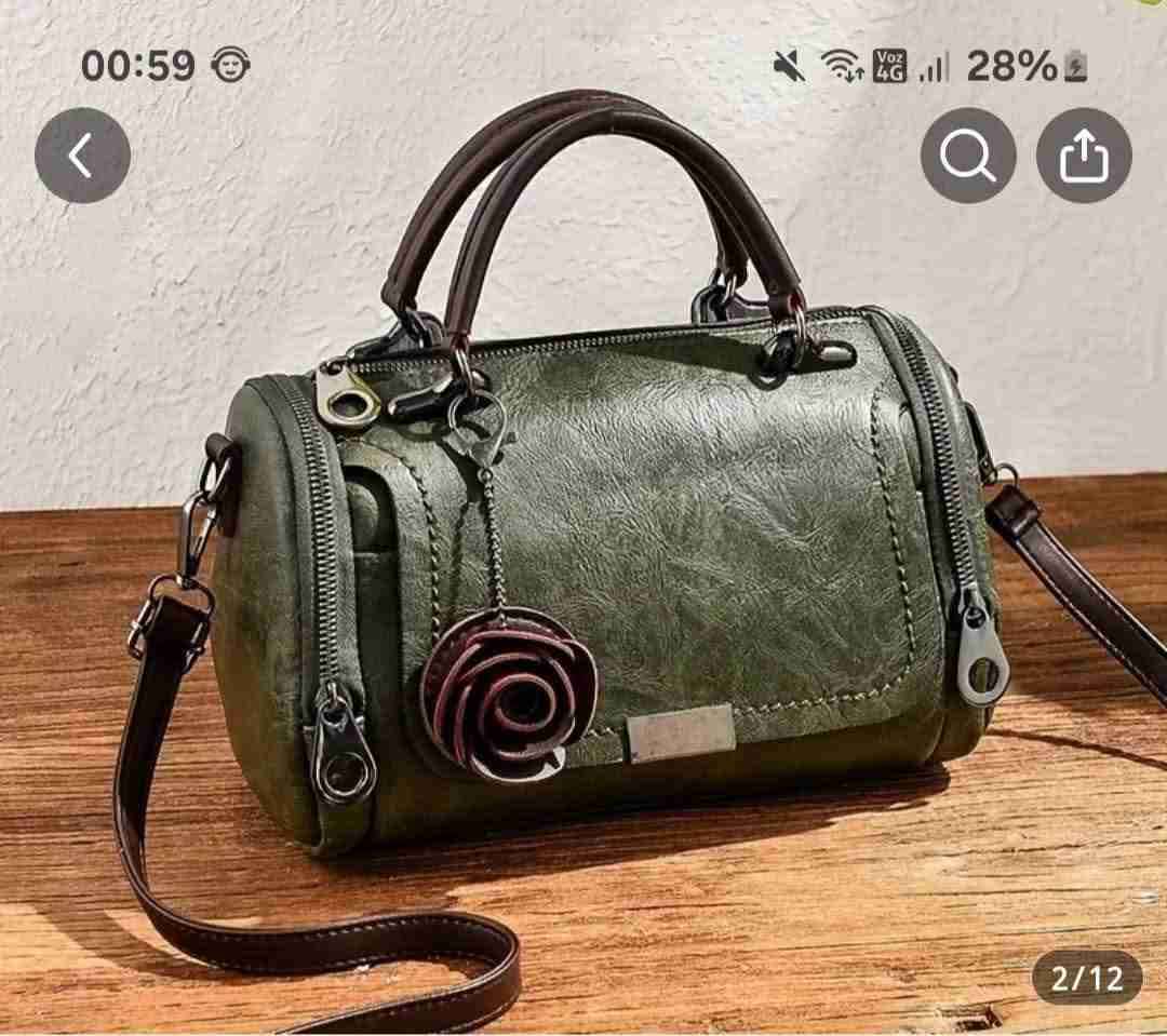 Cartera de mano rojo brillante - 3