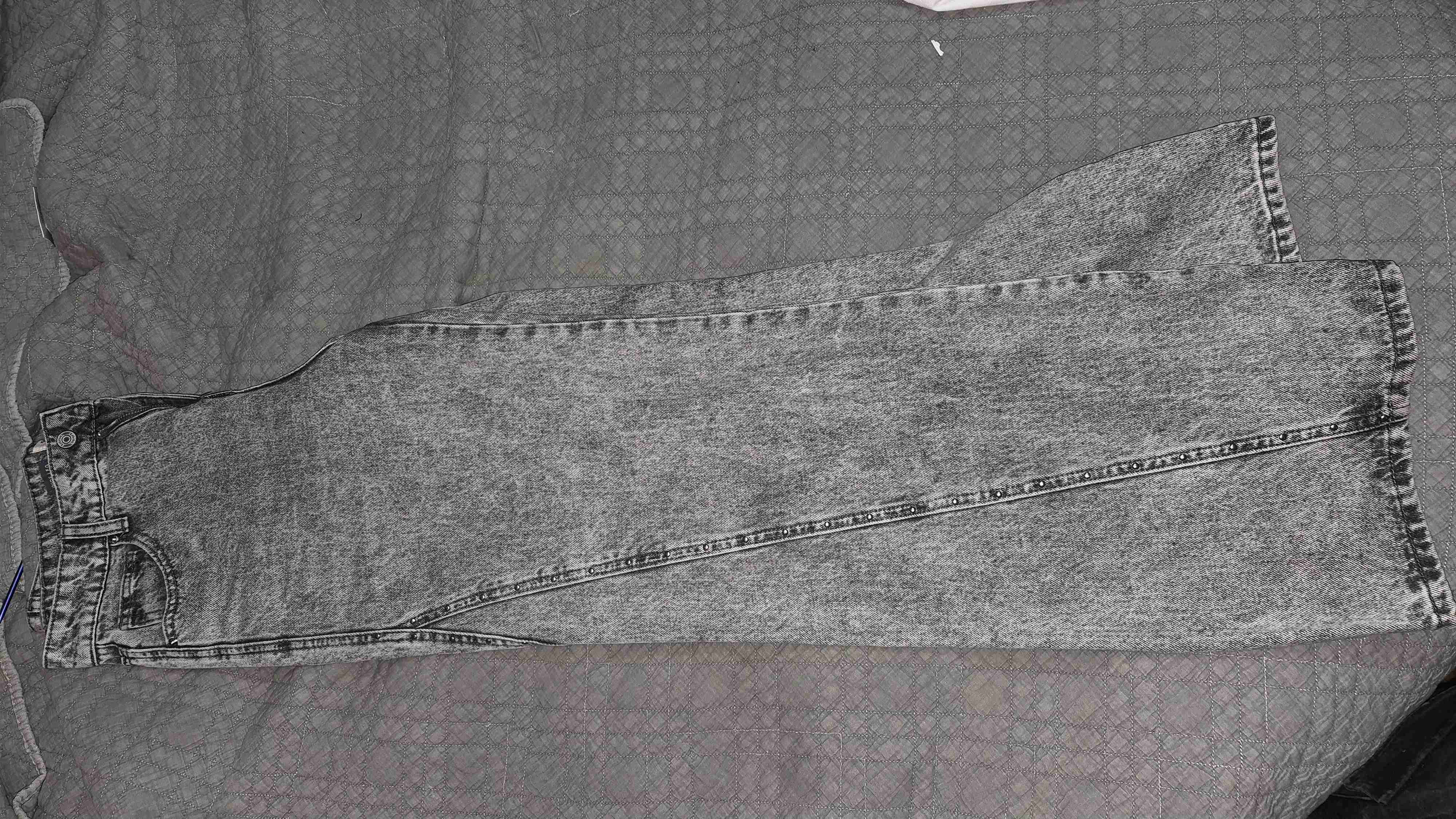 Jeans gris desgastados wid leg - miniatura 2