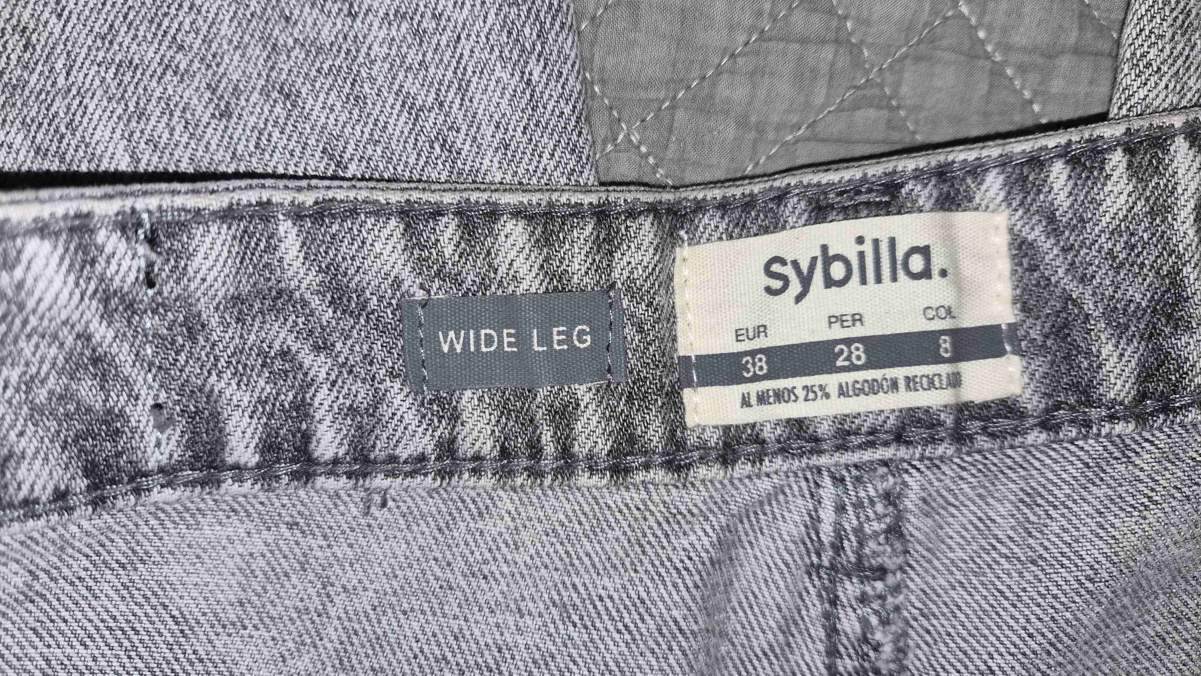 Jeans gris desgastados wid leg - miniatura 3