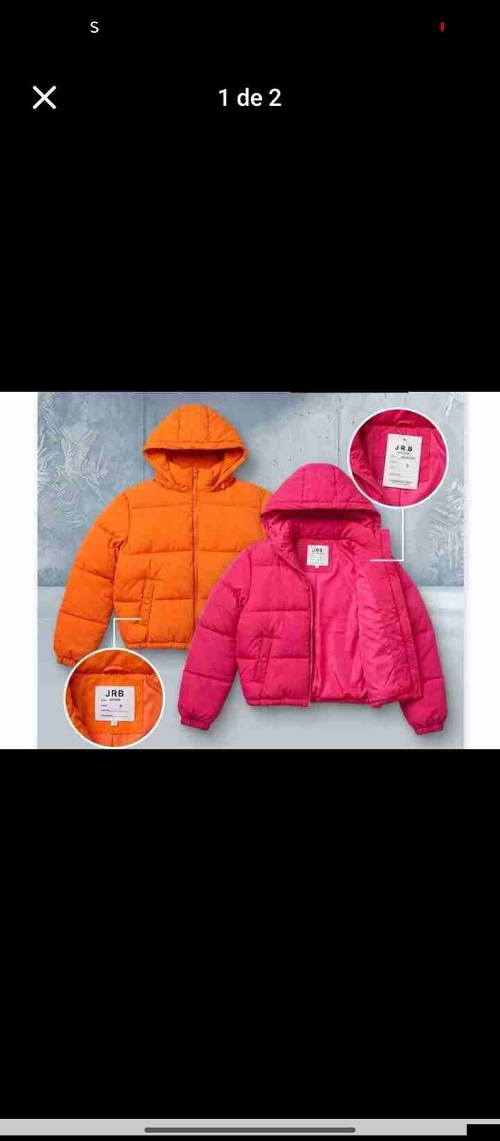 Chaqueta acolchada naranja , fucsia - 2