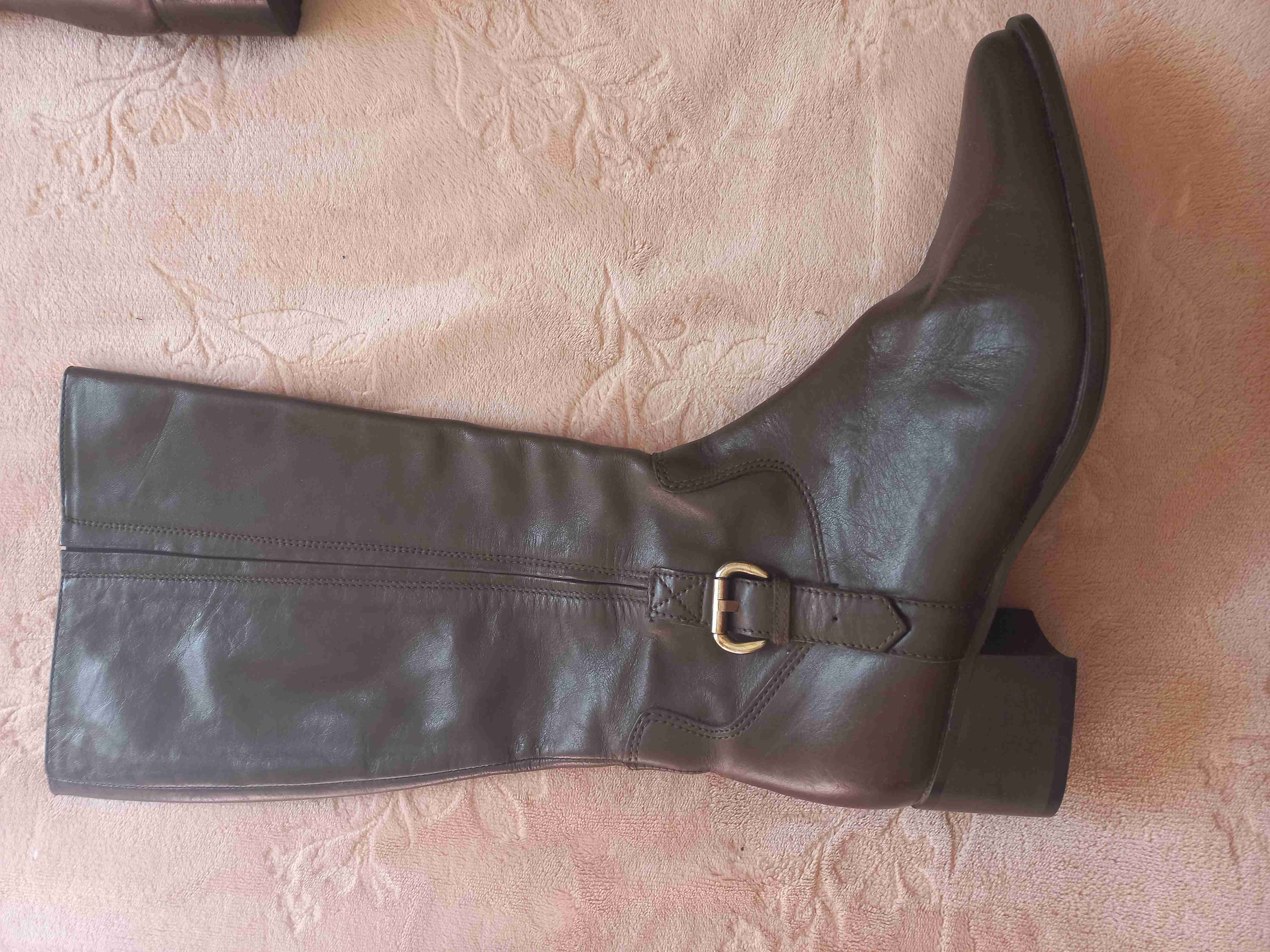 Botas largas marrón de cuero - miniatura 4