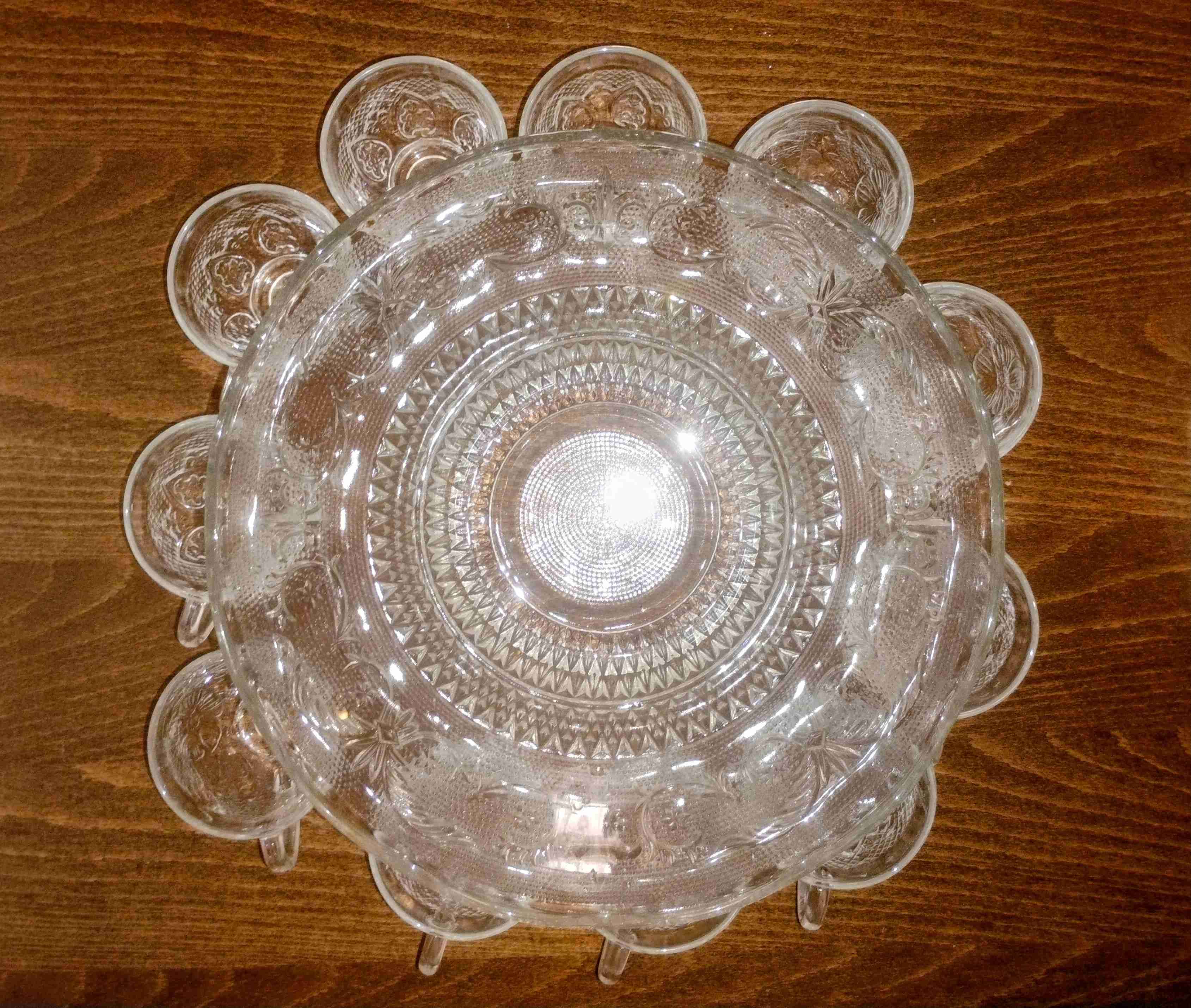 Set de ponchera y tazas de vidrio