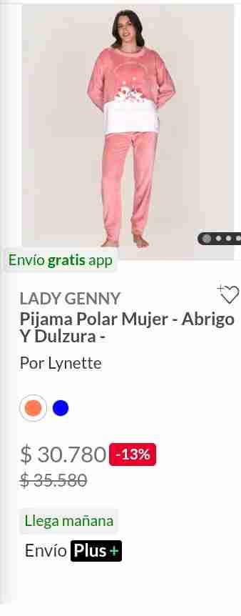 Pijama rosado Lady Genny - miniatura 2