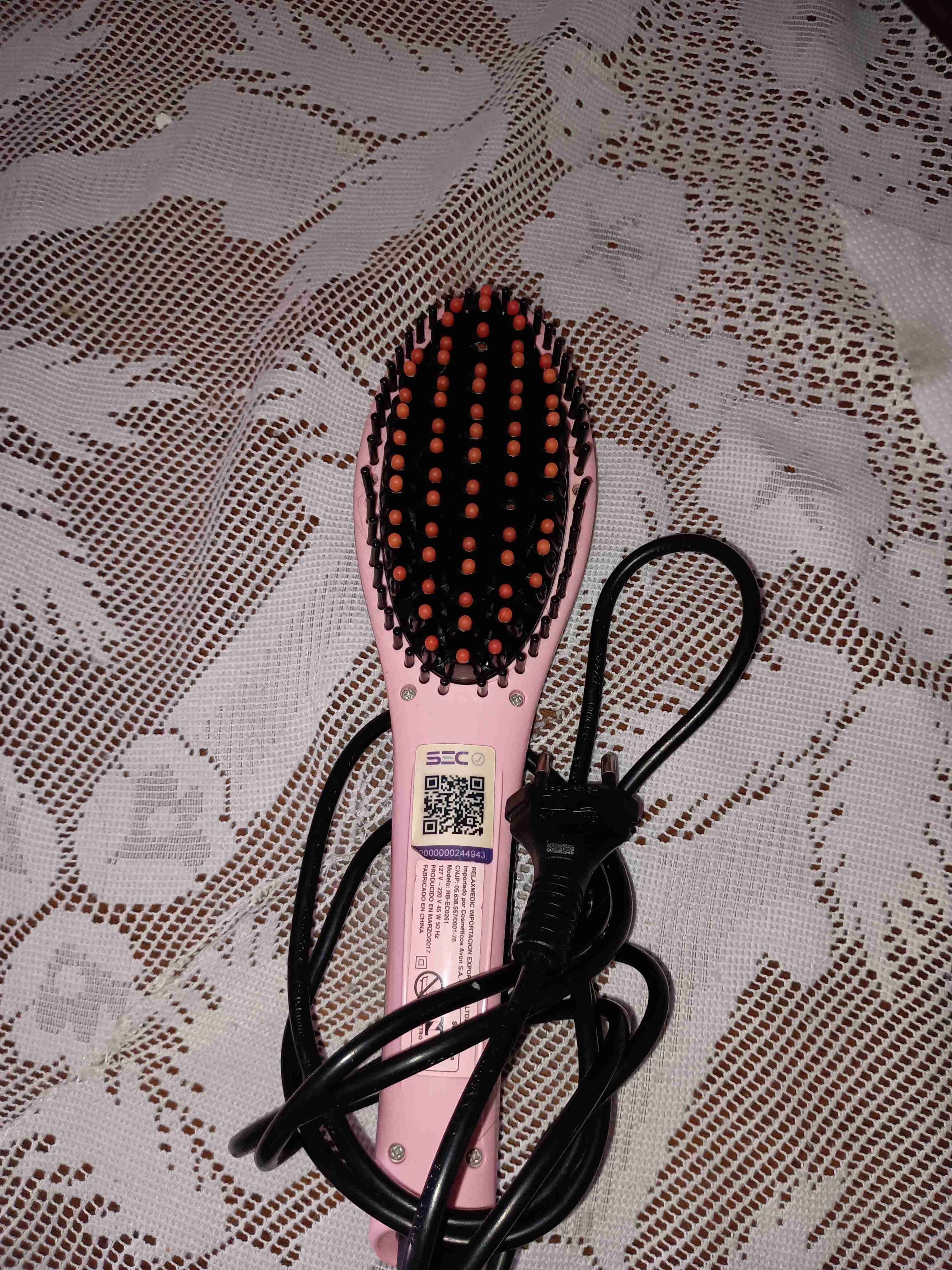 Cepillo alisador eléctrico rosa - miniatura 3
