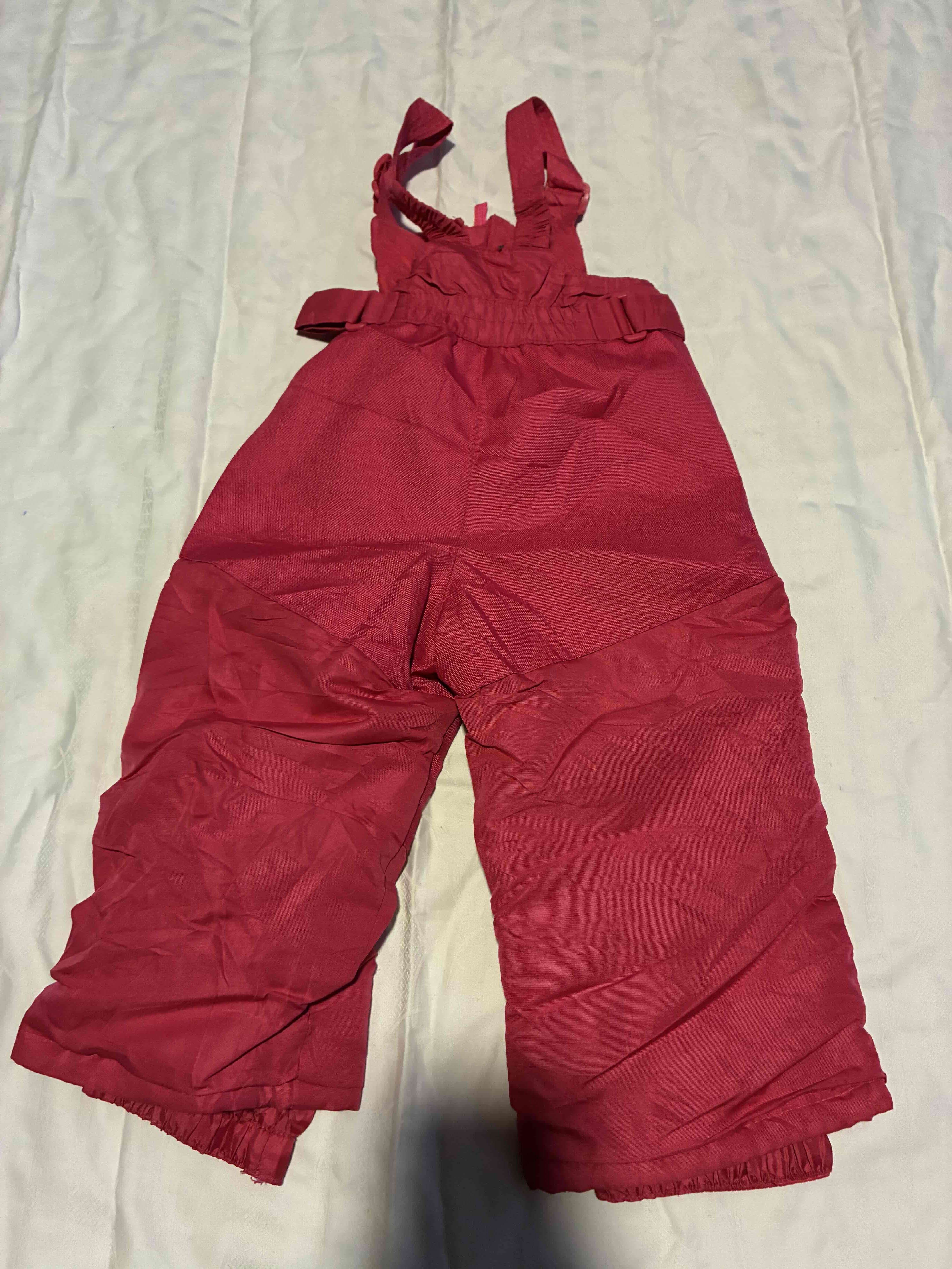 Pantalón de nieve rojo para niña talla 18 meses - miniatura 2