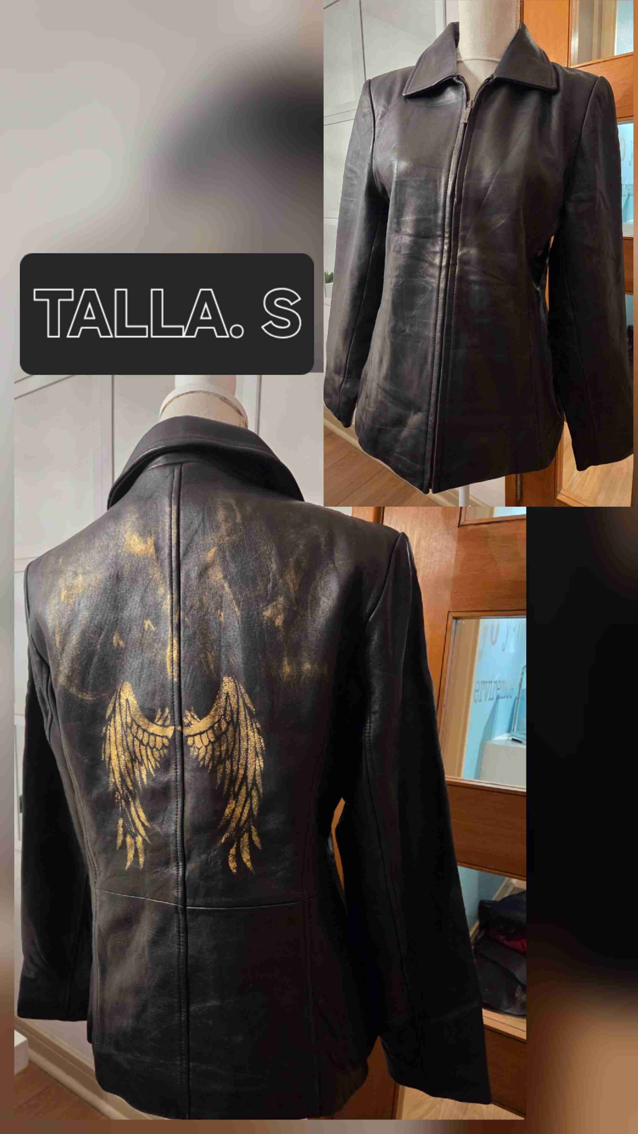 Chaqueta de cuero estampada - 3