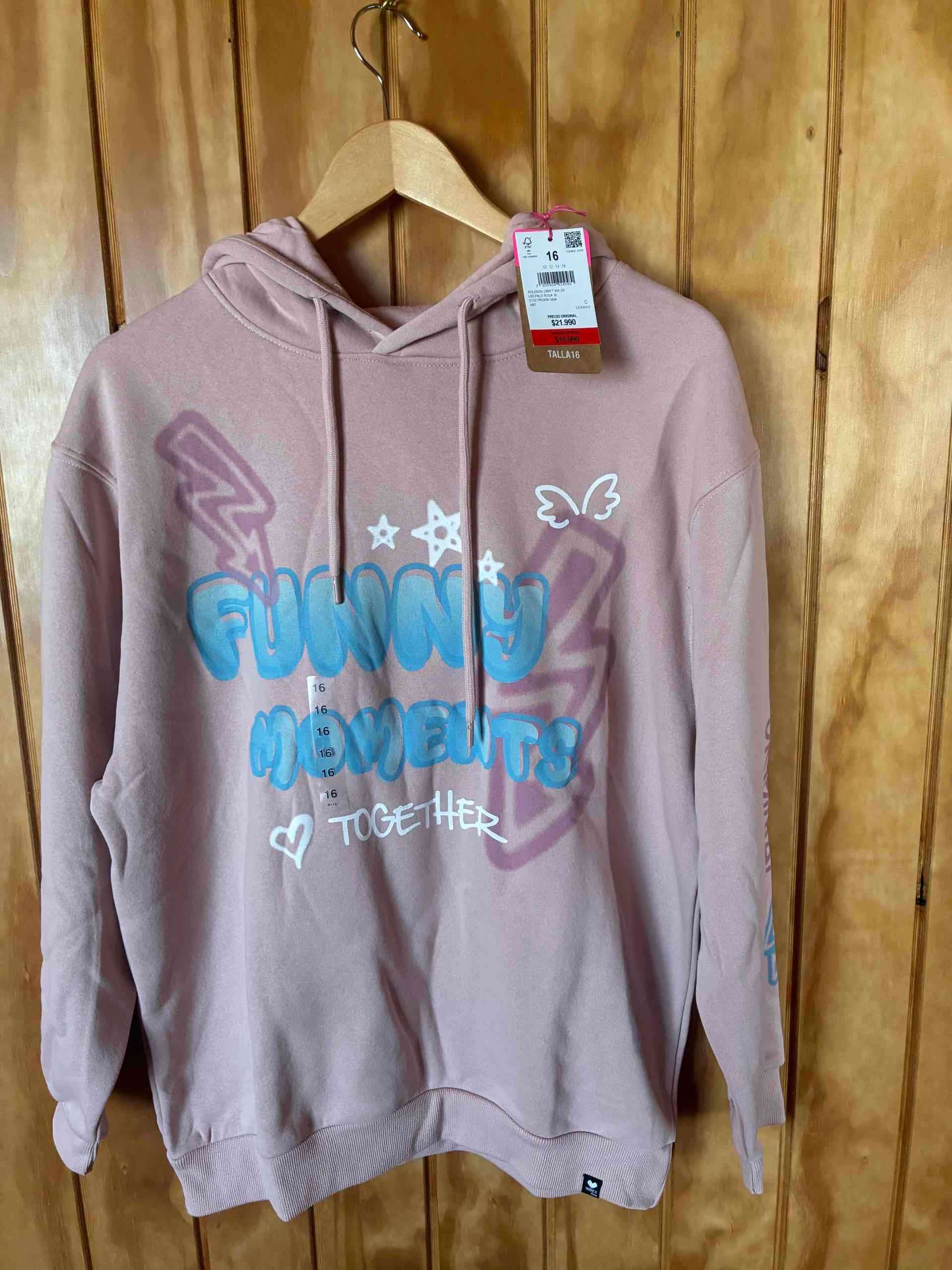 Poleron niña oversize talla 16 nuevo - 1