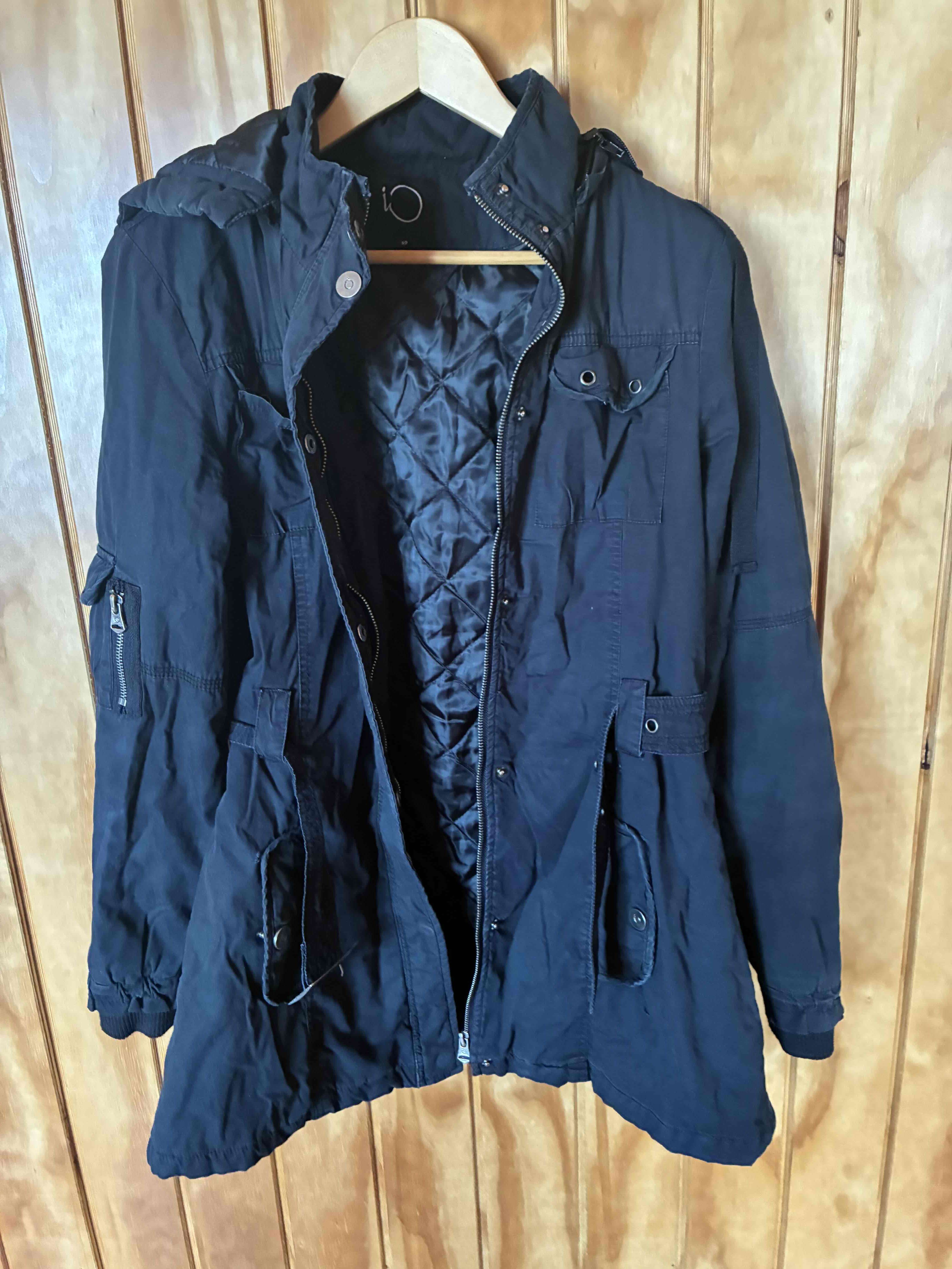 Parka negra de invierno mujer talla 40 - miniatura 1