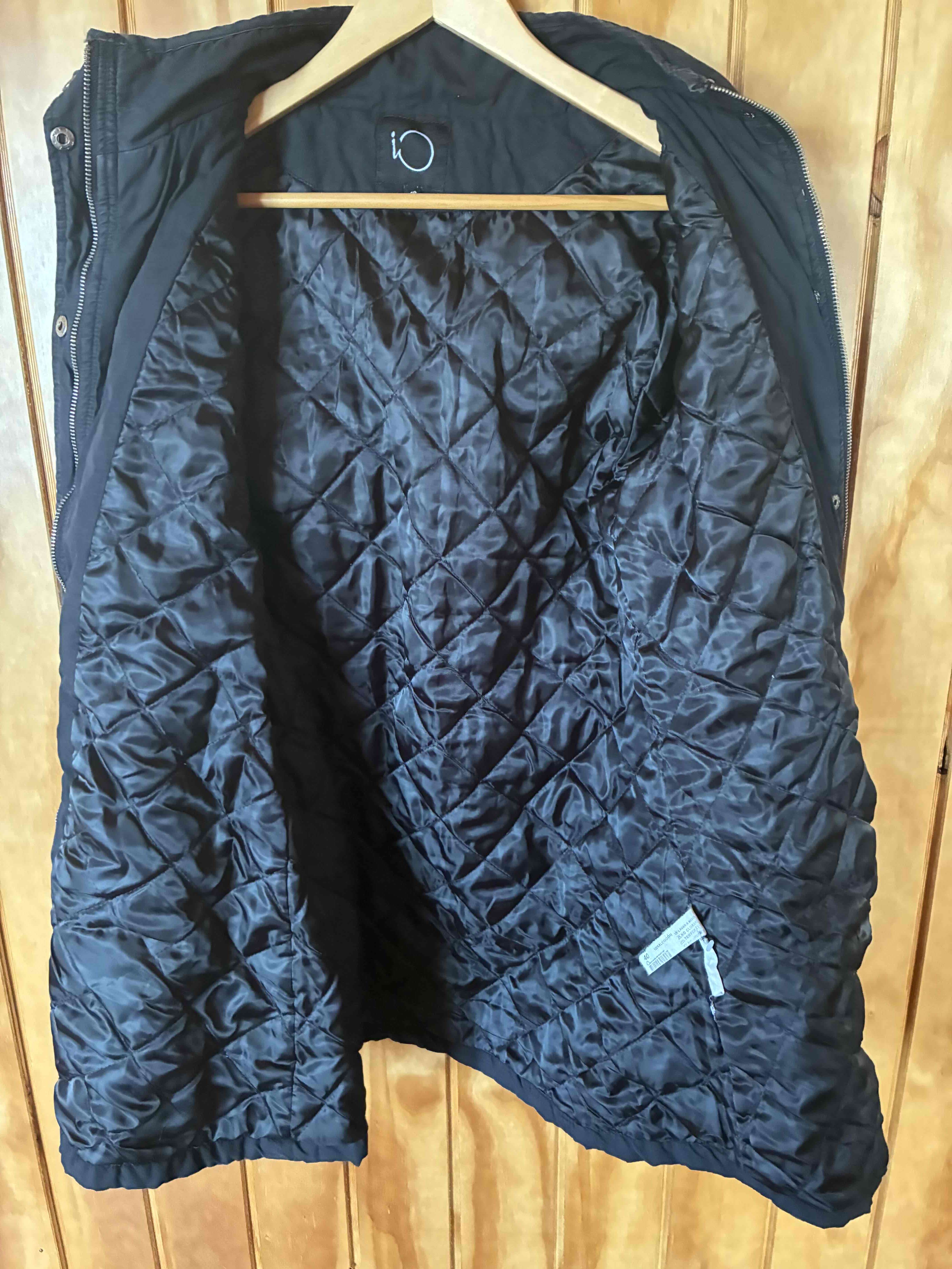 Parka negra de invierno mujer talla 40 - miniatura 3