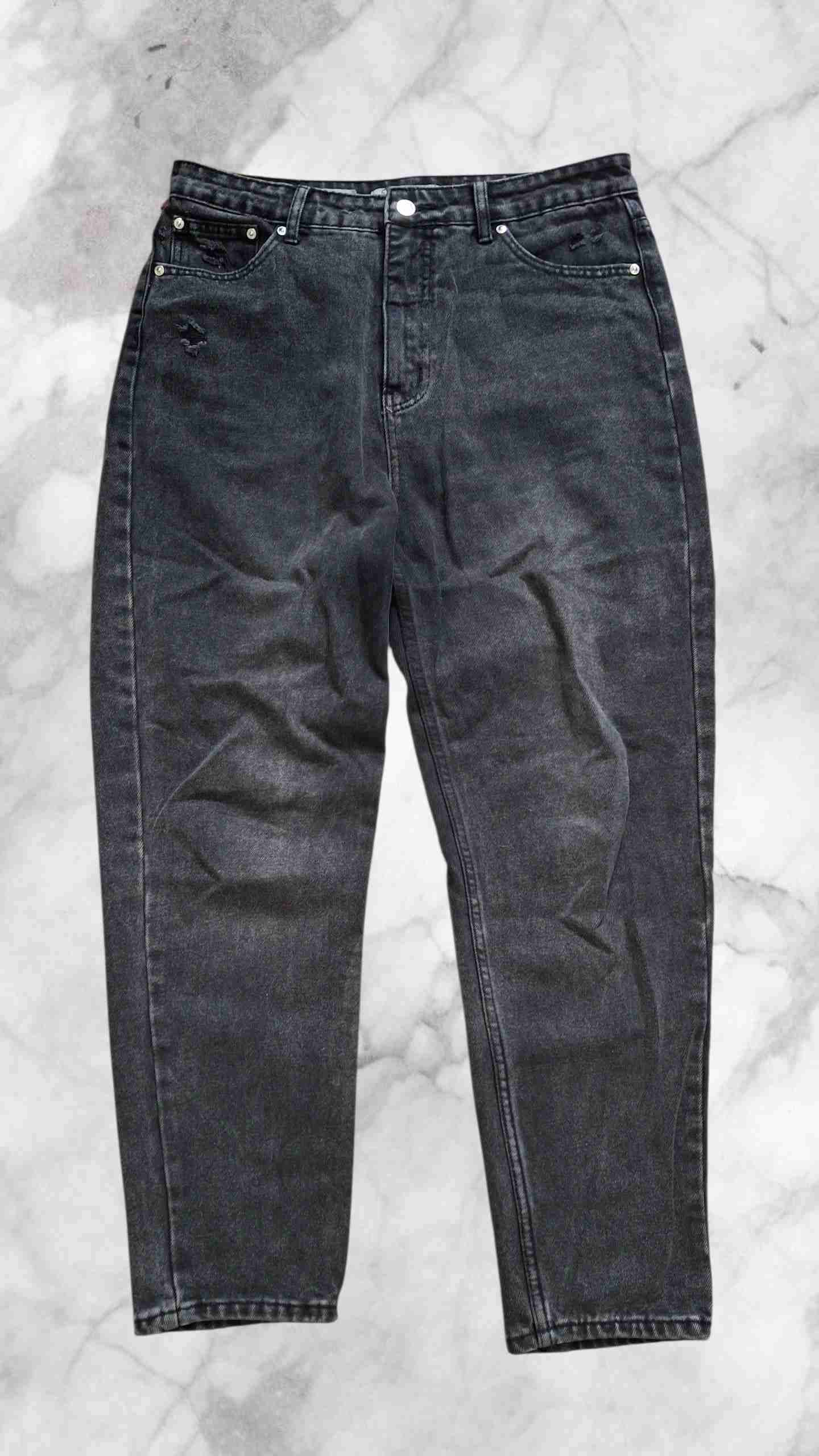 Jeans negros rectos - miniatura 1