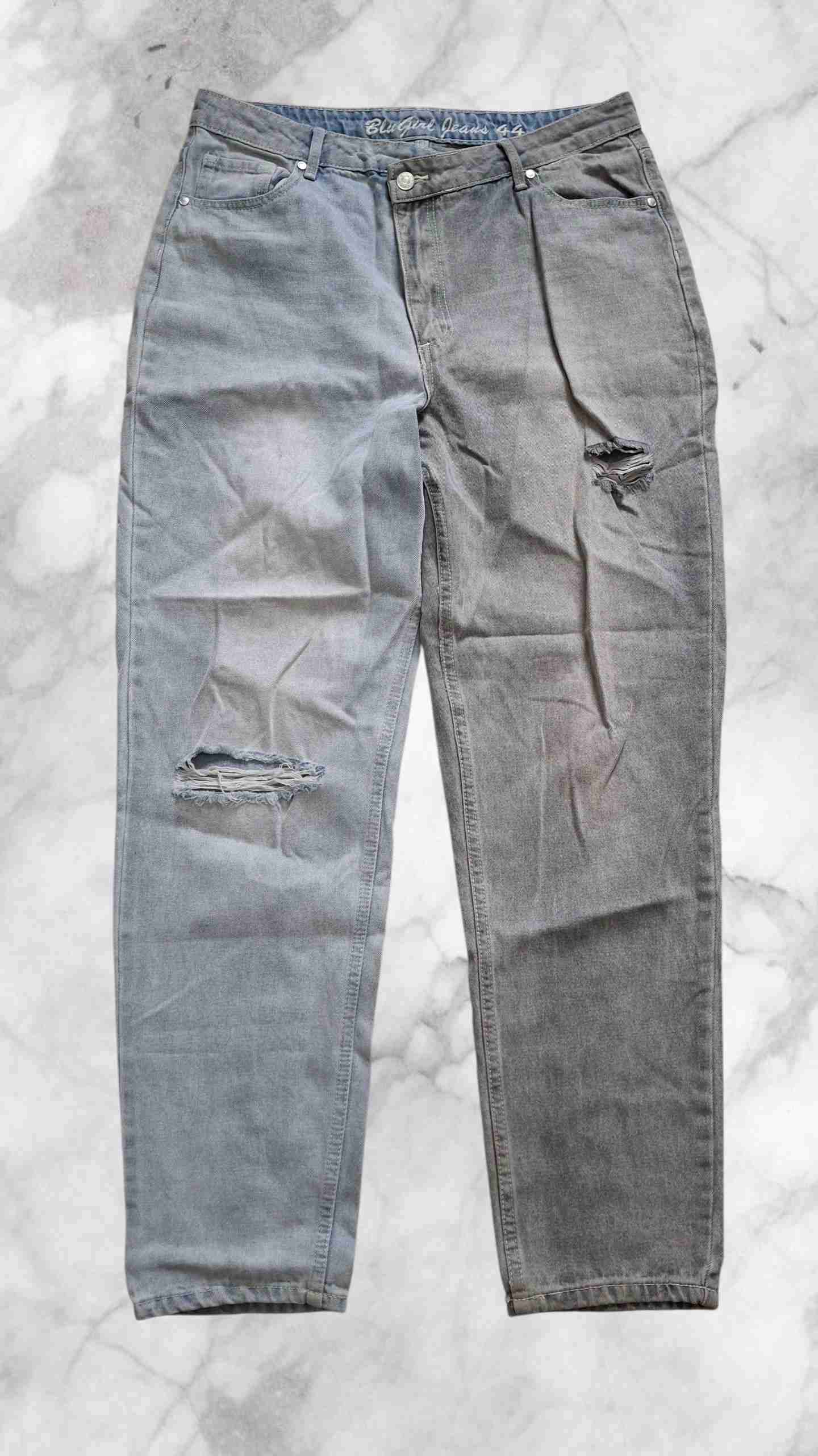 Jeans gastados azul gris - miniatura 1
