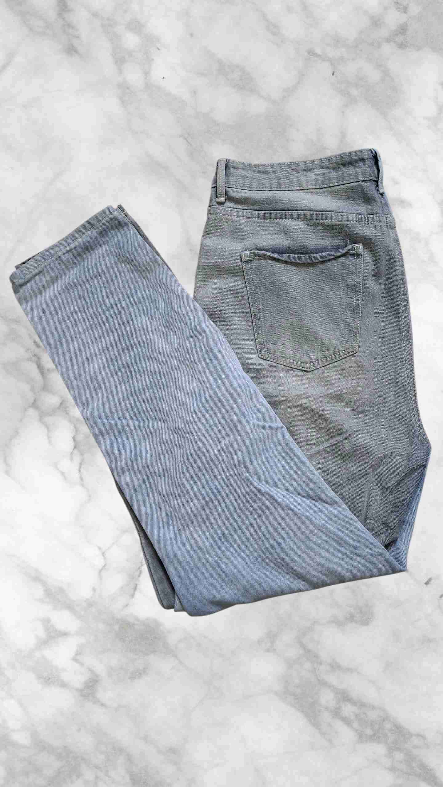 Jeans gastados azul gris - miniatura 2