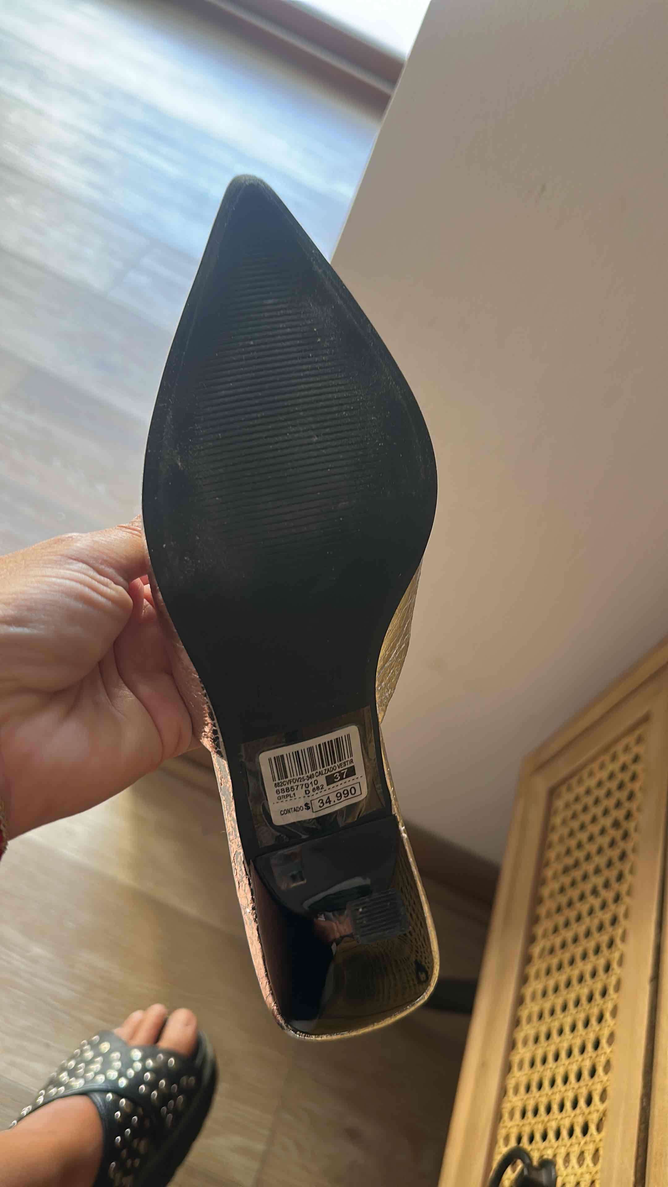 Zapato de taco metalizado plateado - miniatura 2