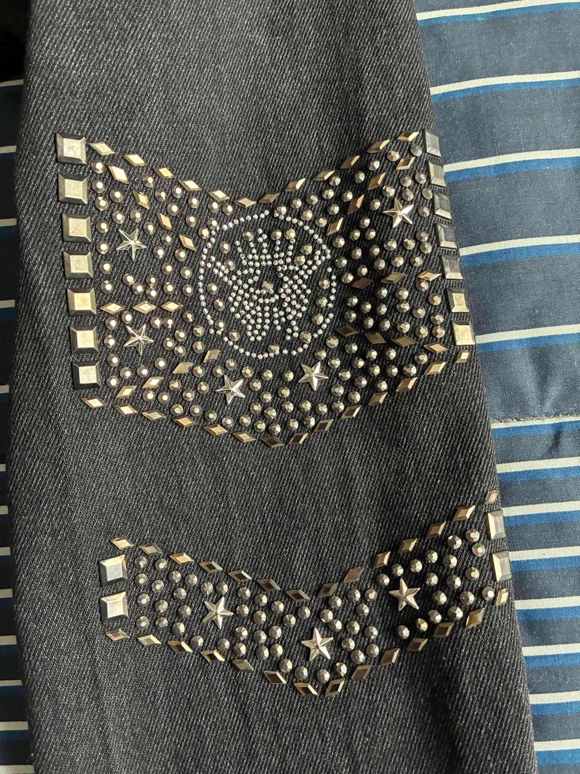 Chaqueta jeans negra, marca Barbados, talla XS - miniatura 3