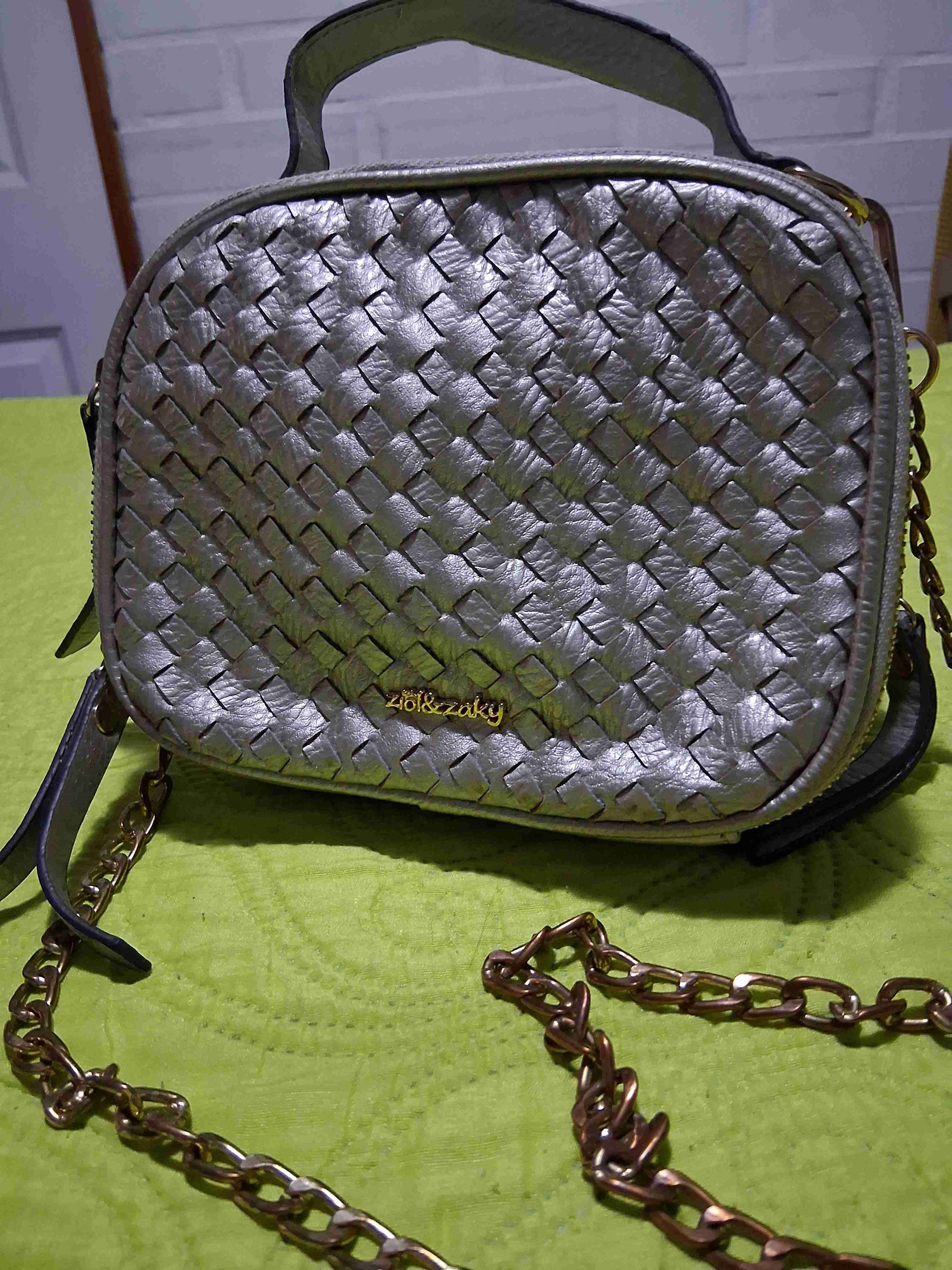 Cartera Ziol & Zaky plateada con diseño trenzado - 3