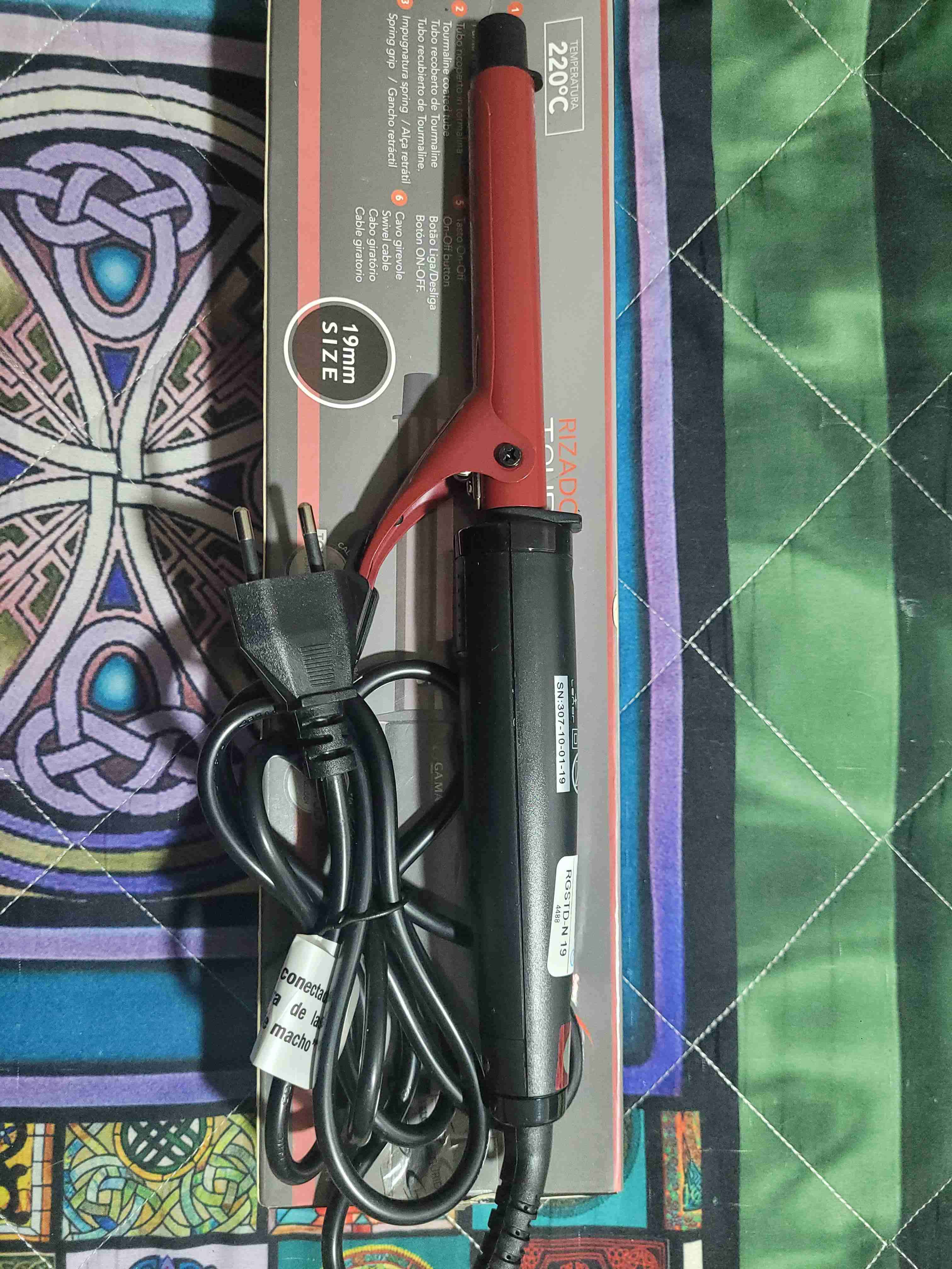 Rizador de cabello 19mm rojo - miniatura 1