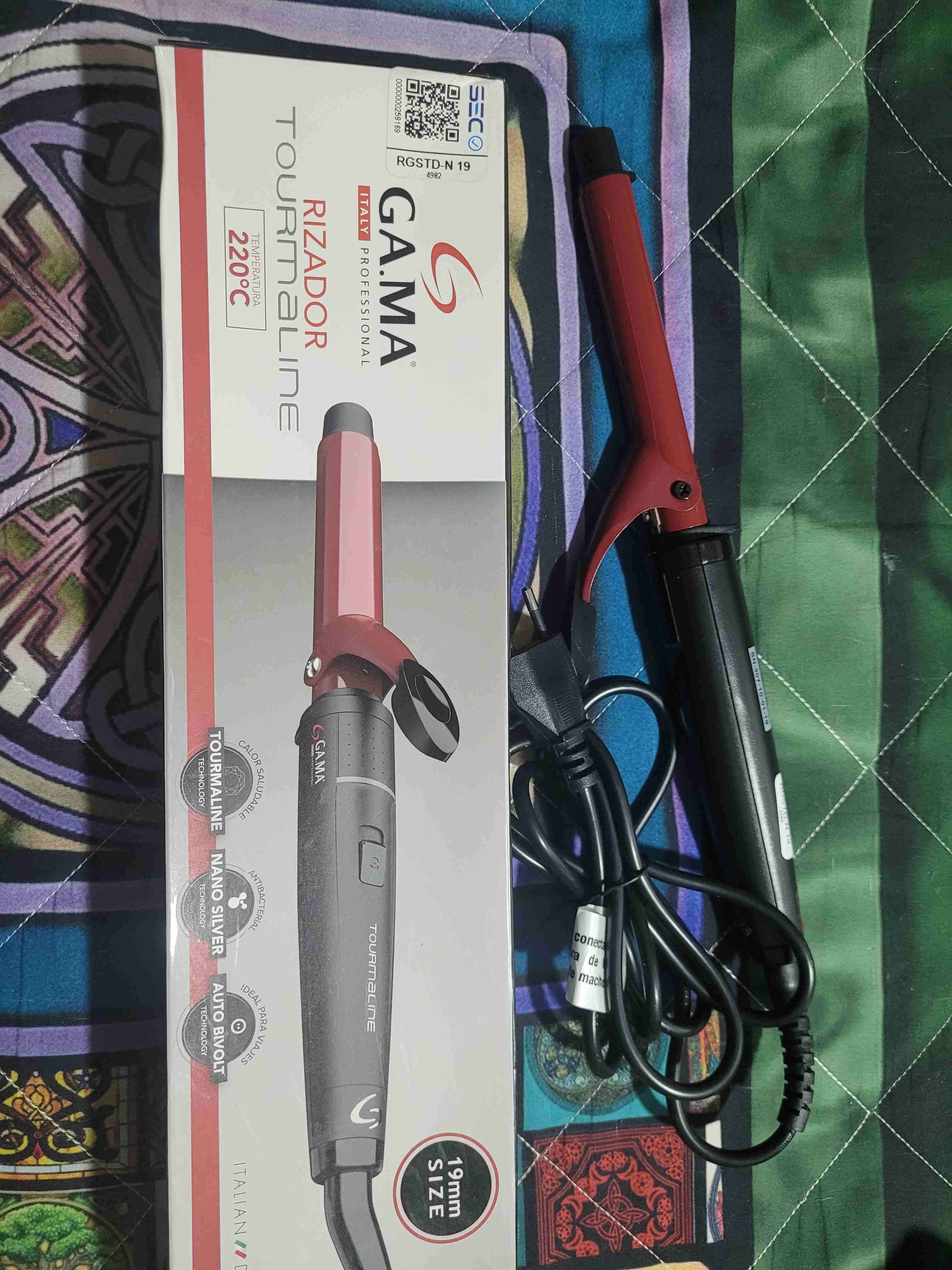 Rizador de cabello 19mm rojo - miniatura 2