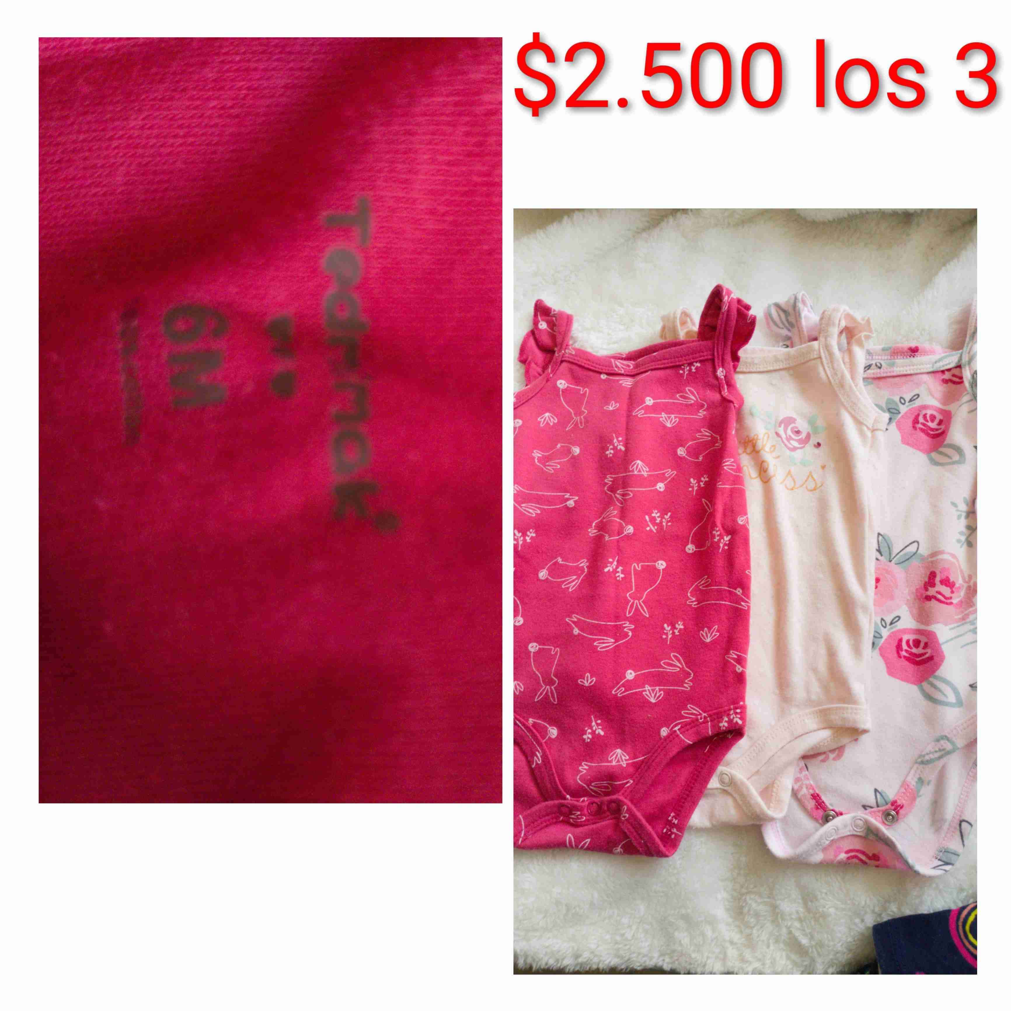 Enterito acolchado rosa para bebé - miniatura 3