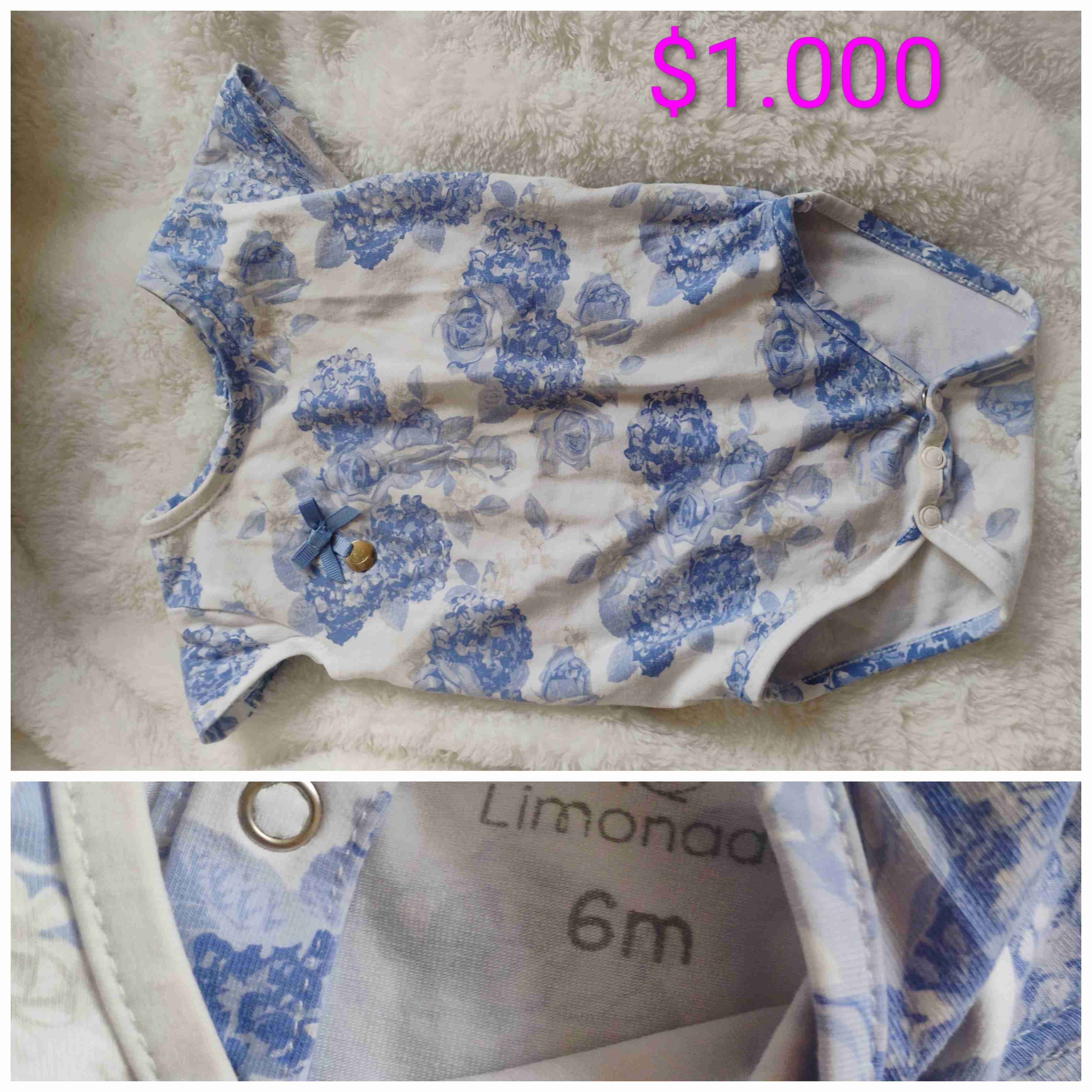 Enterito acolchado rosa para bebé - miniatura 5