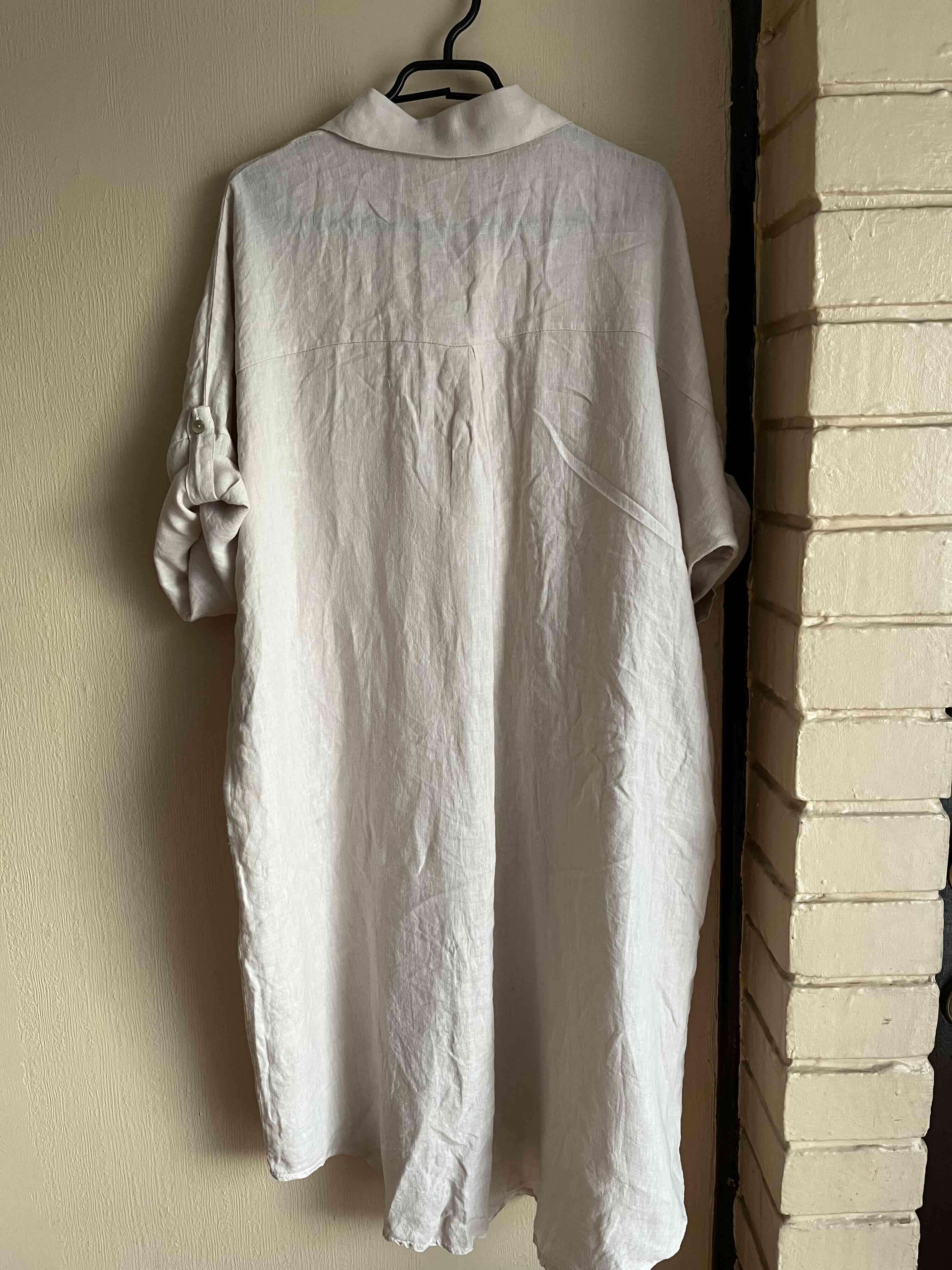 Vestido chemise blanco - miniatura 4