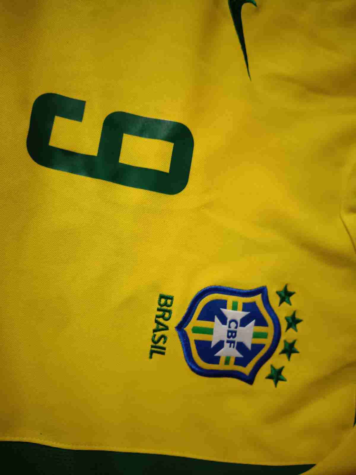 Camiseta Brasil amarilla número 9 - miniatura 3