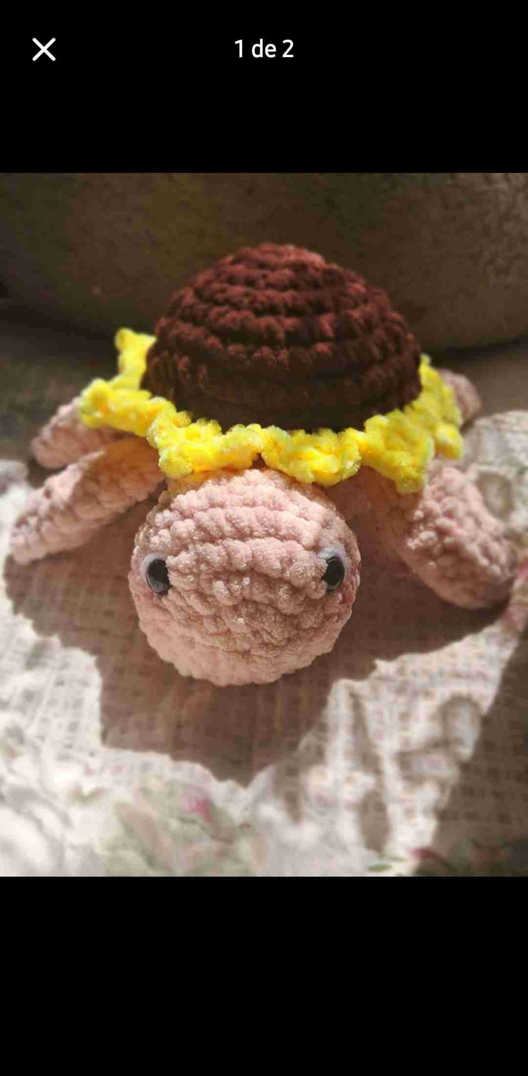 Tortuga de peluche hecha a mano - miniatura 1
