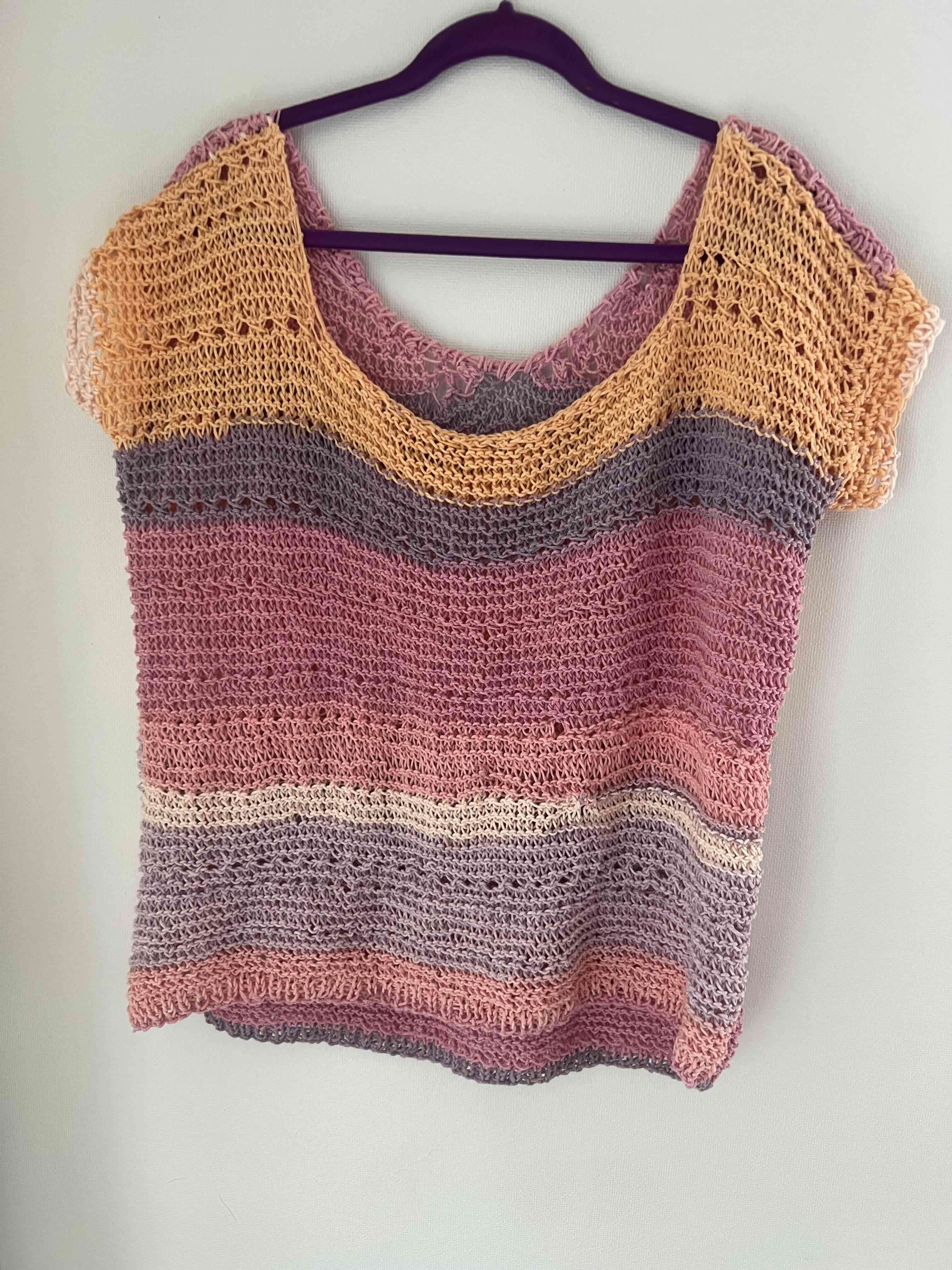 Polera tejida a crochet multicolor - miniatura 2