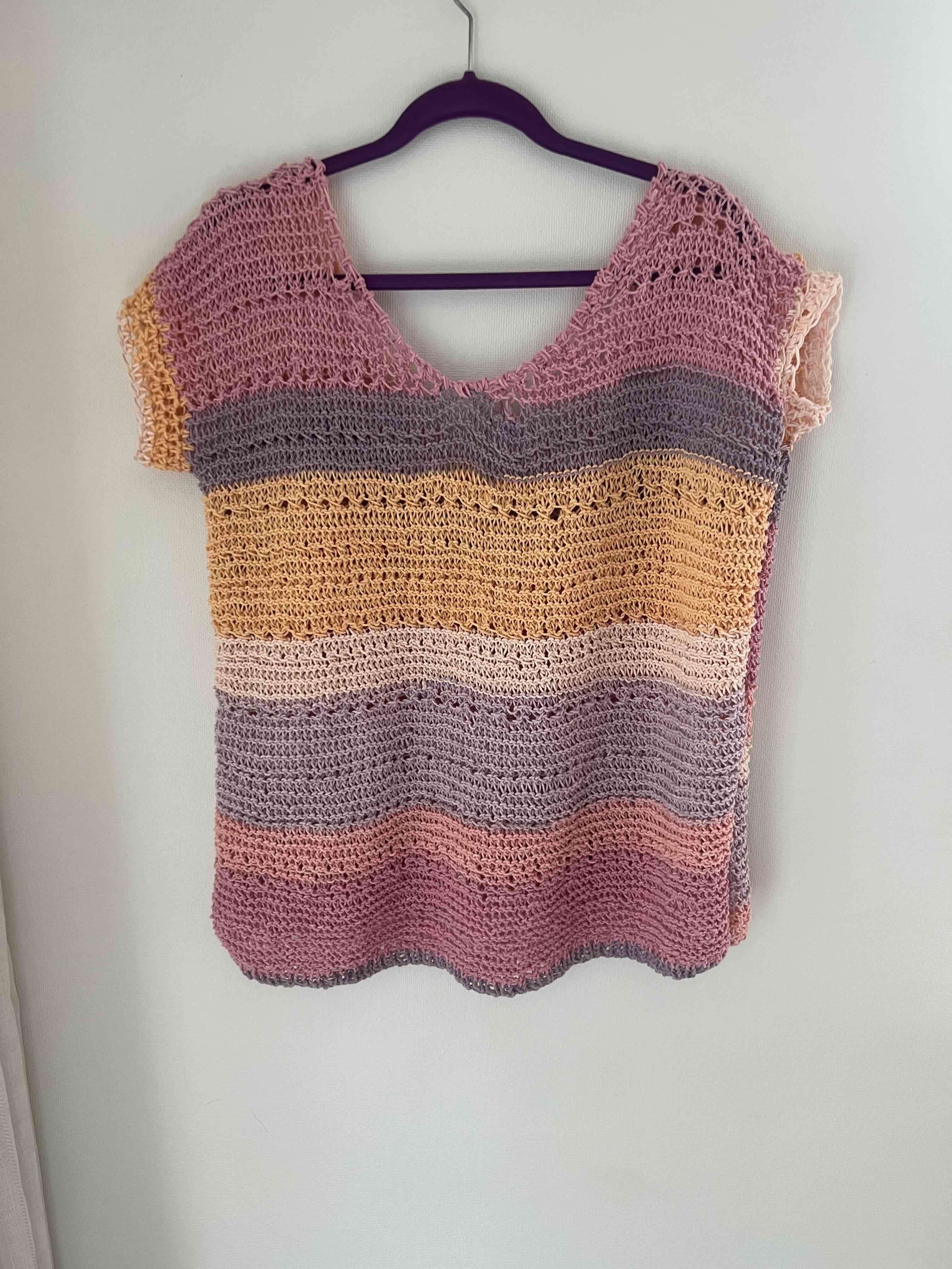 Polera tejida a crochet multicolor - miniatura 3