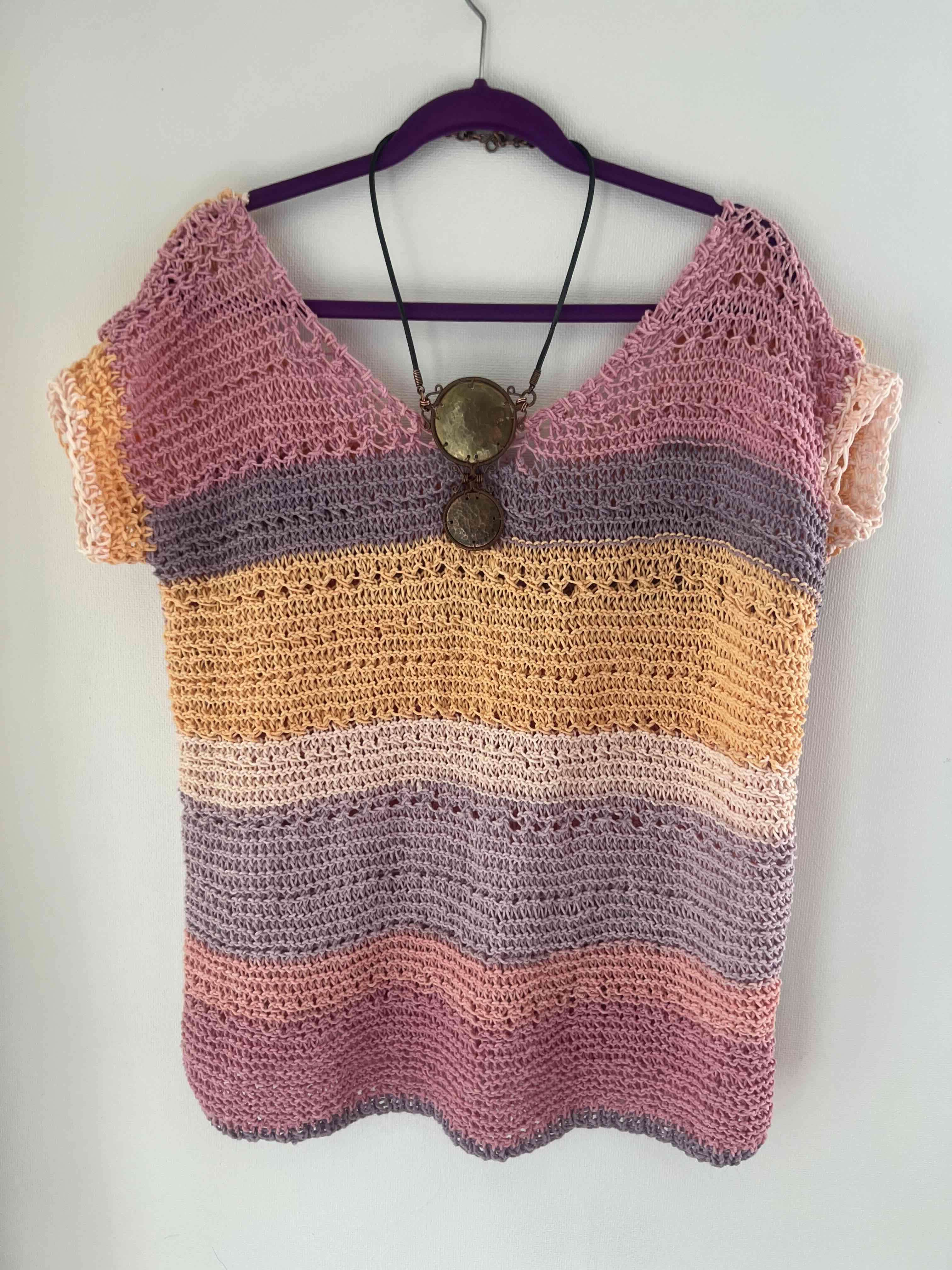 Polera tejida a crochet multicolor - miniatura 4