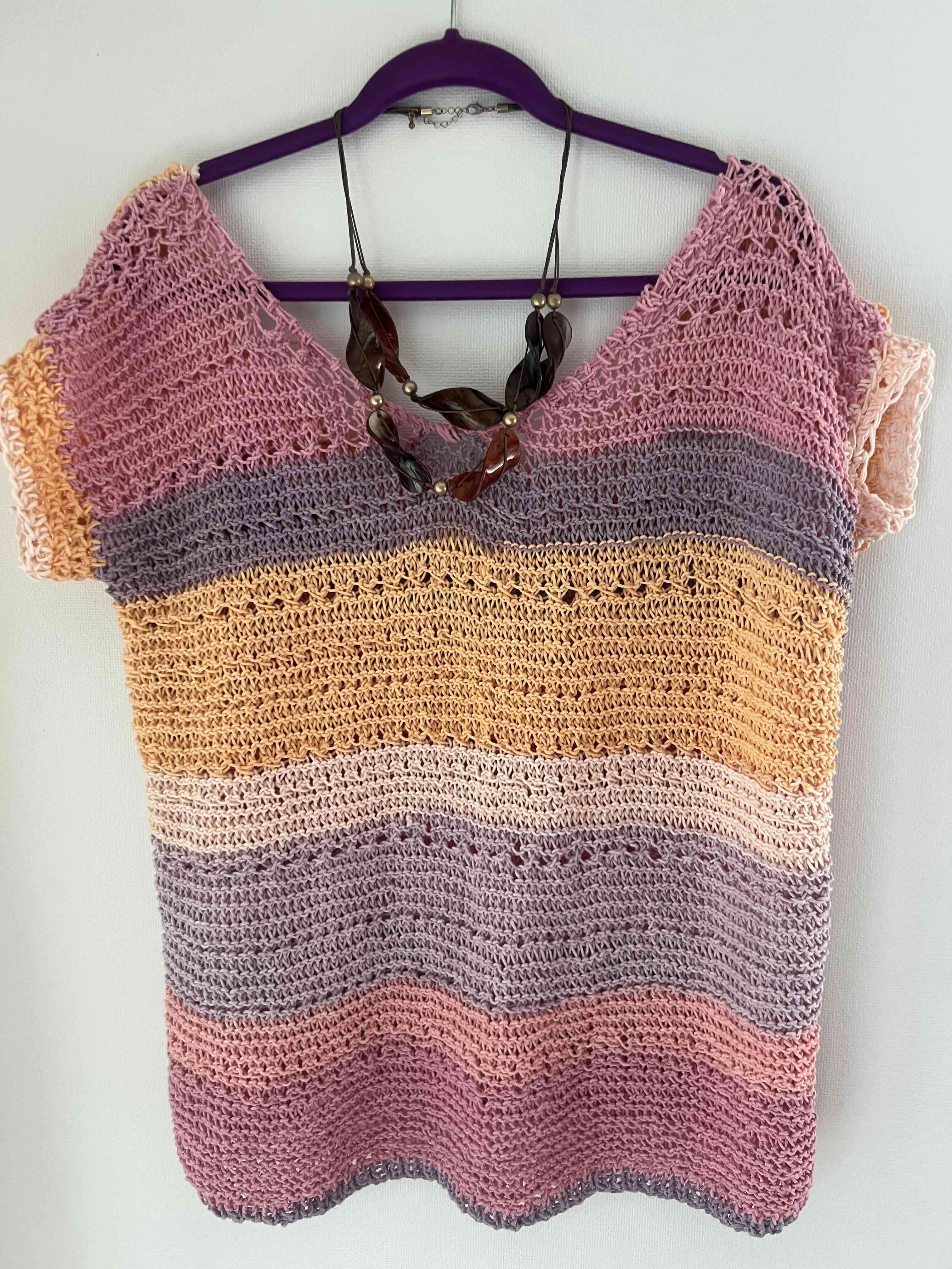 Polera tejida a crochet multicolor - miniatura 5