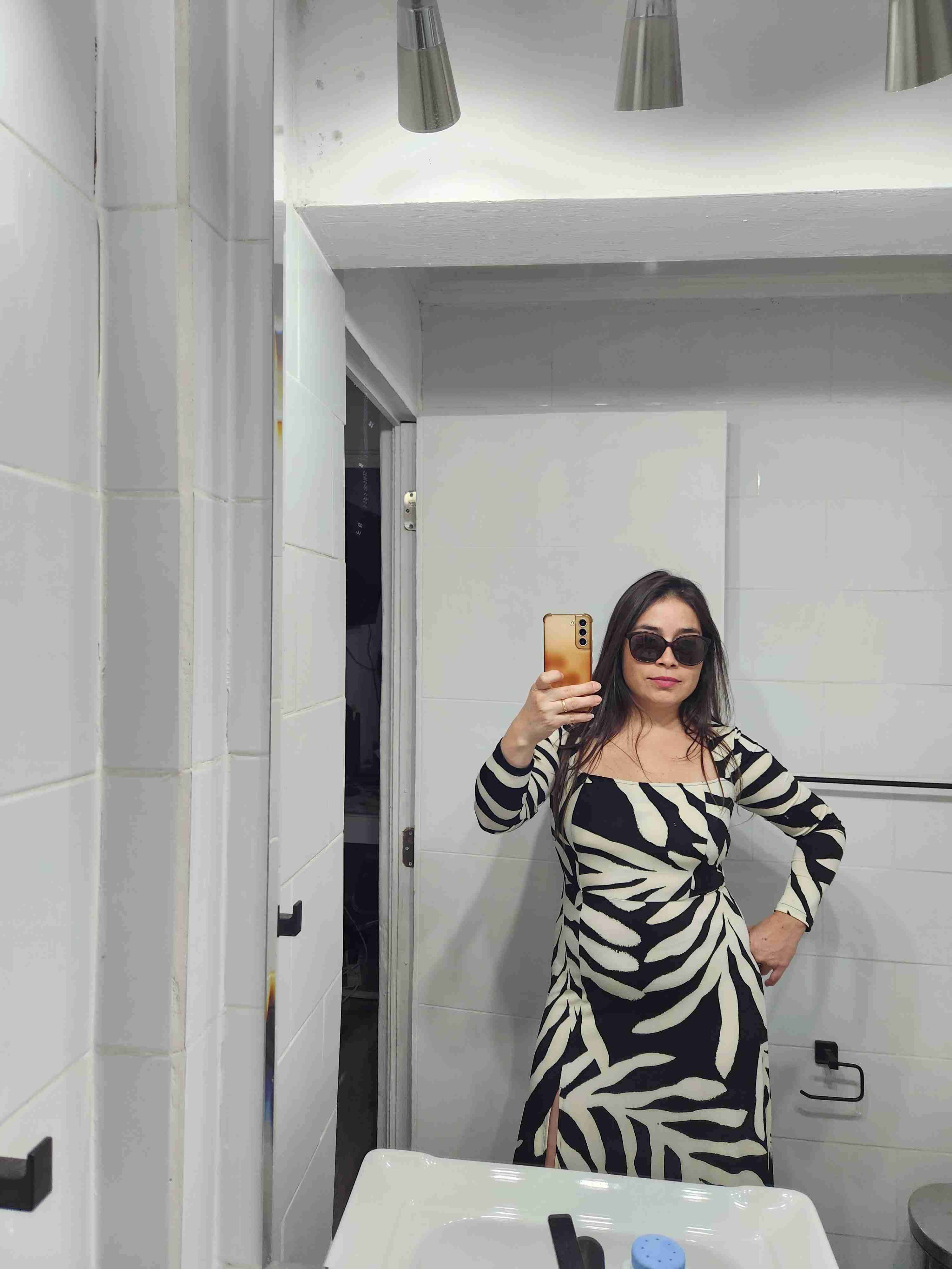 Vestido largo con estampado animal - 2