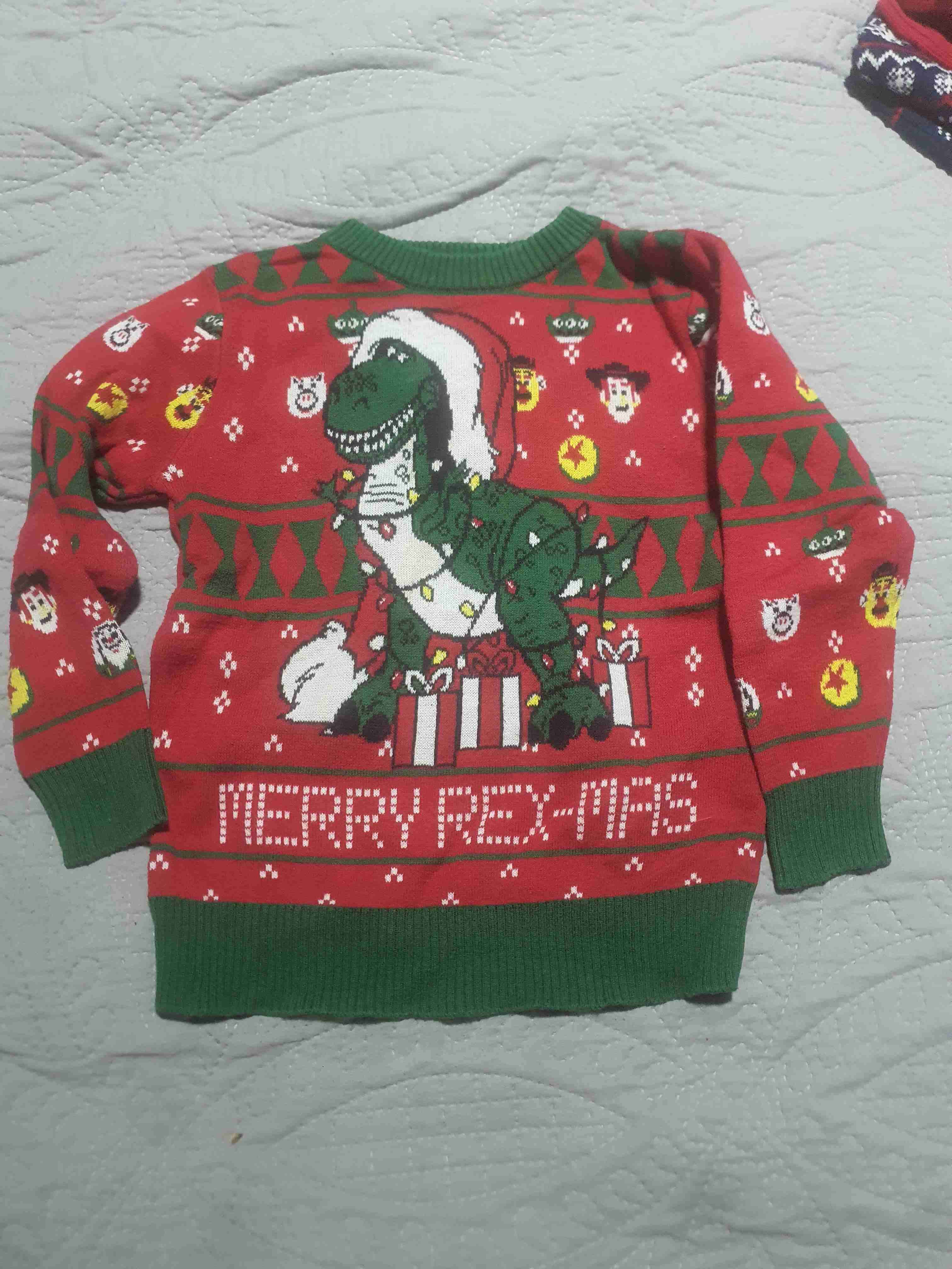 Suéter navideño dinosaurio niño