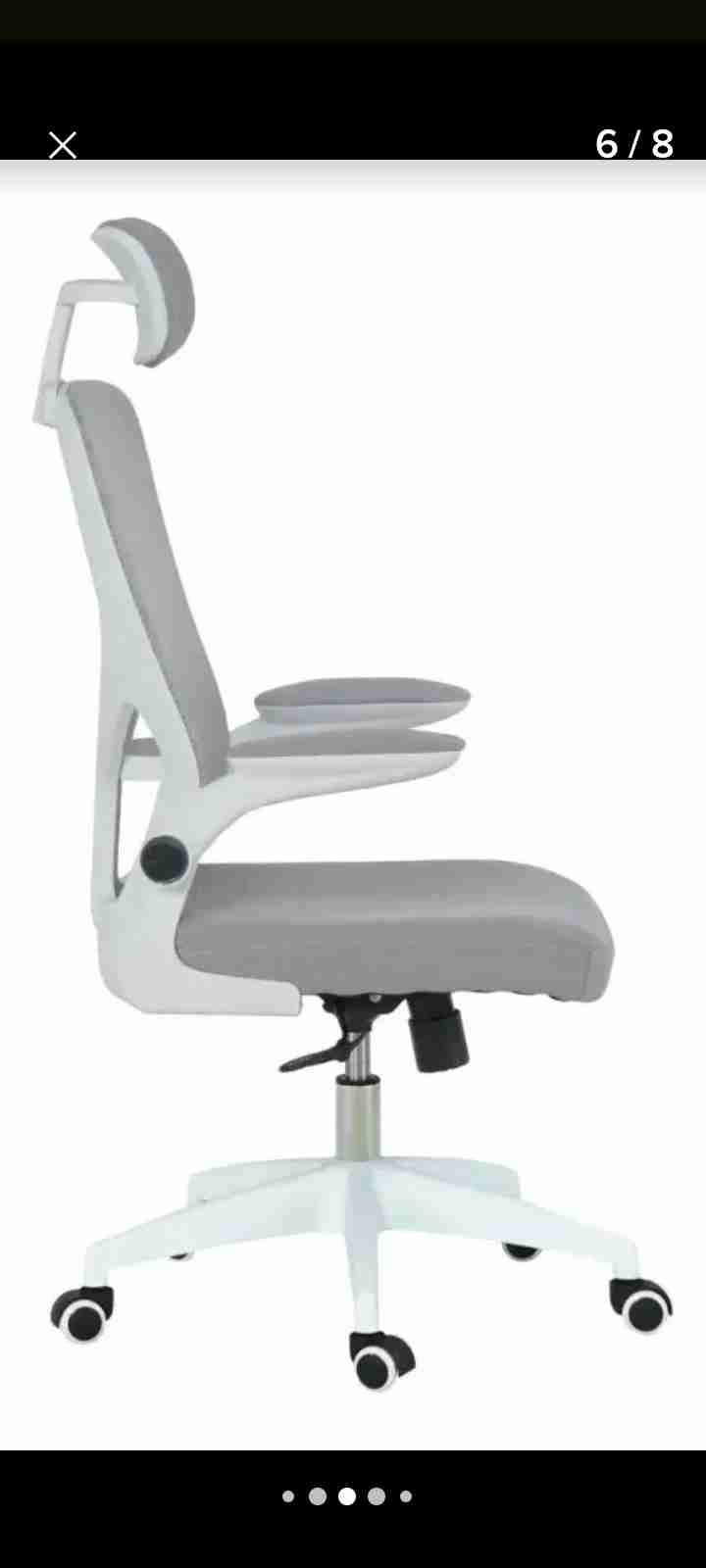 Silla de oficina ergonómica gris - miniatura 2