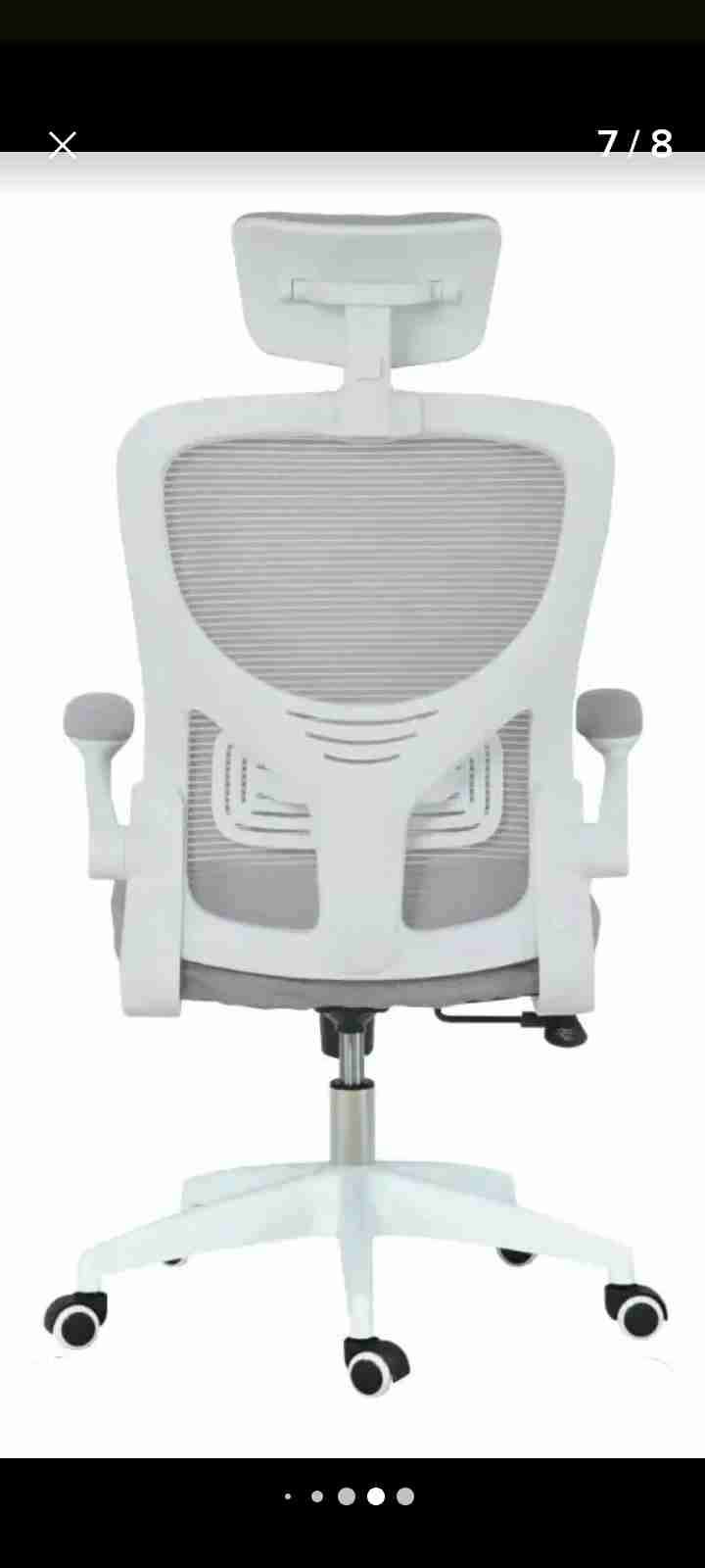 Silla de oficina ergonómica gris - miniatura 3