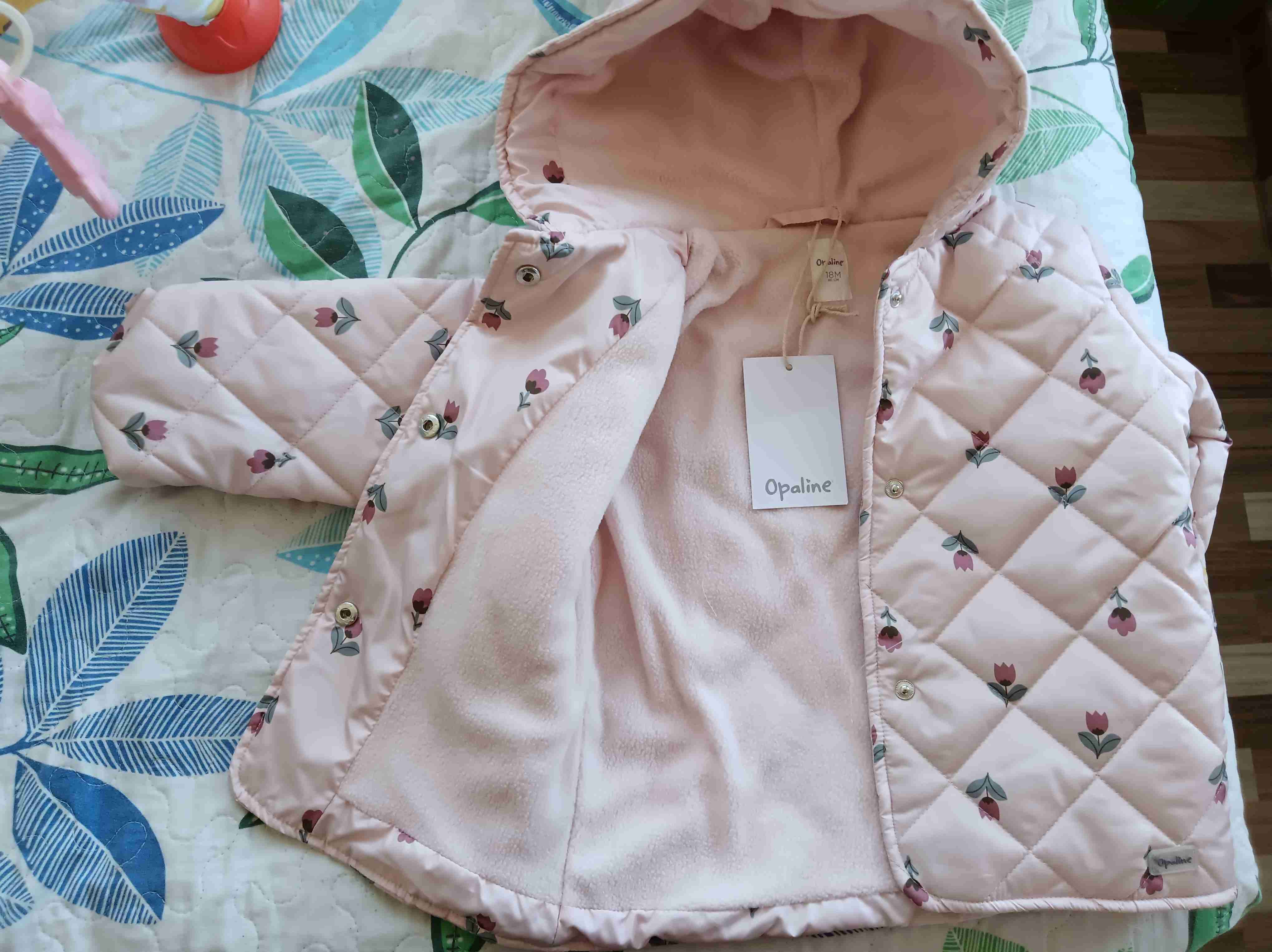 Chaqueta acolchada floral rosa 18M - miniatura 2