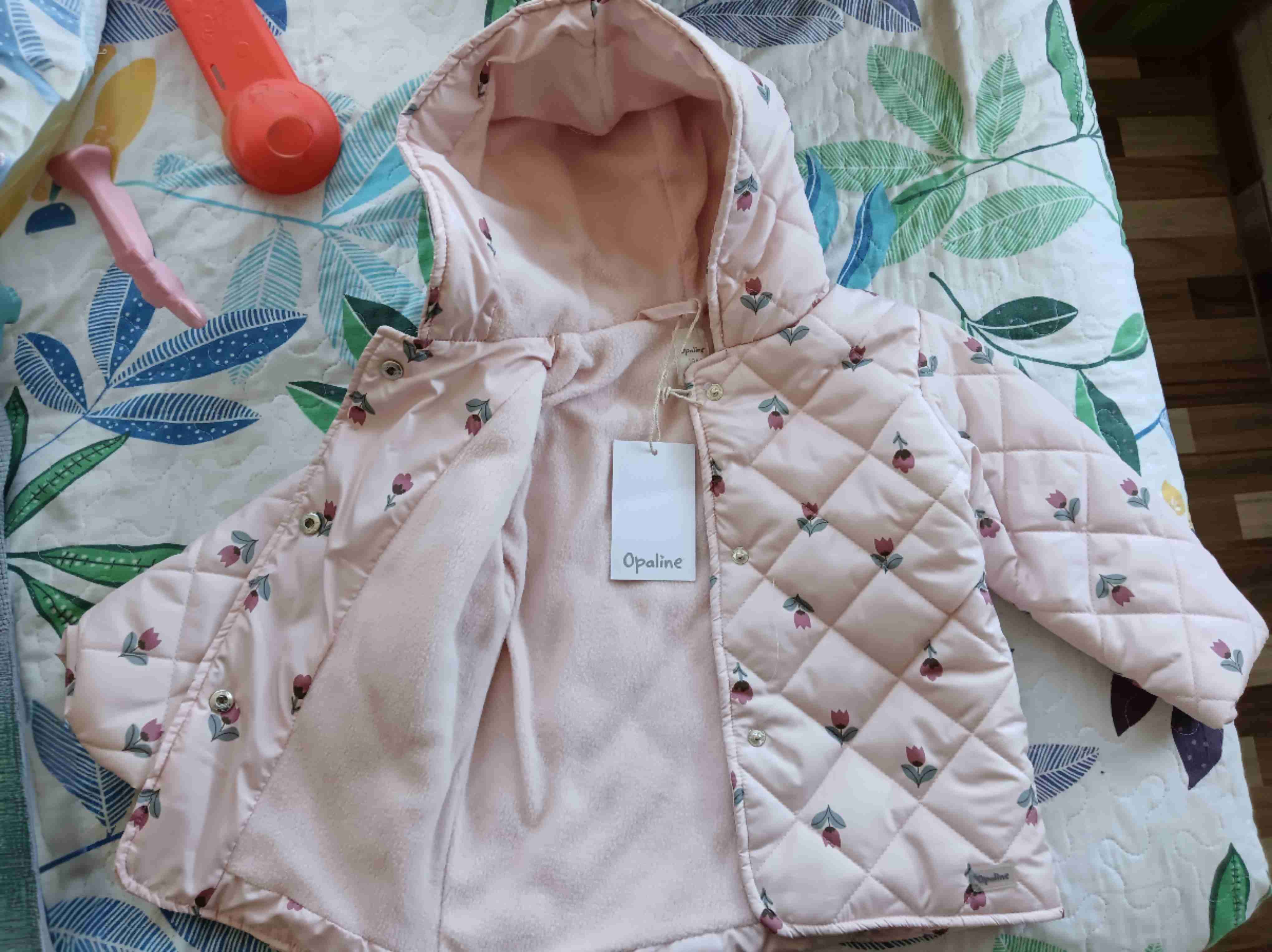 Chaqueta acolchada floral rosa 18M - miniatura 3