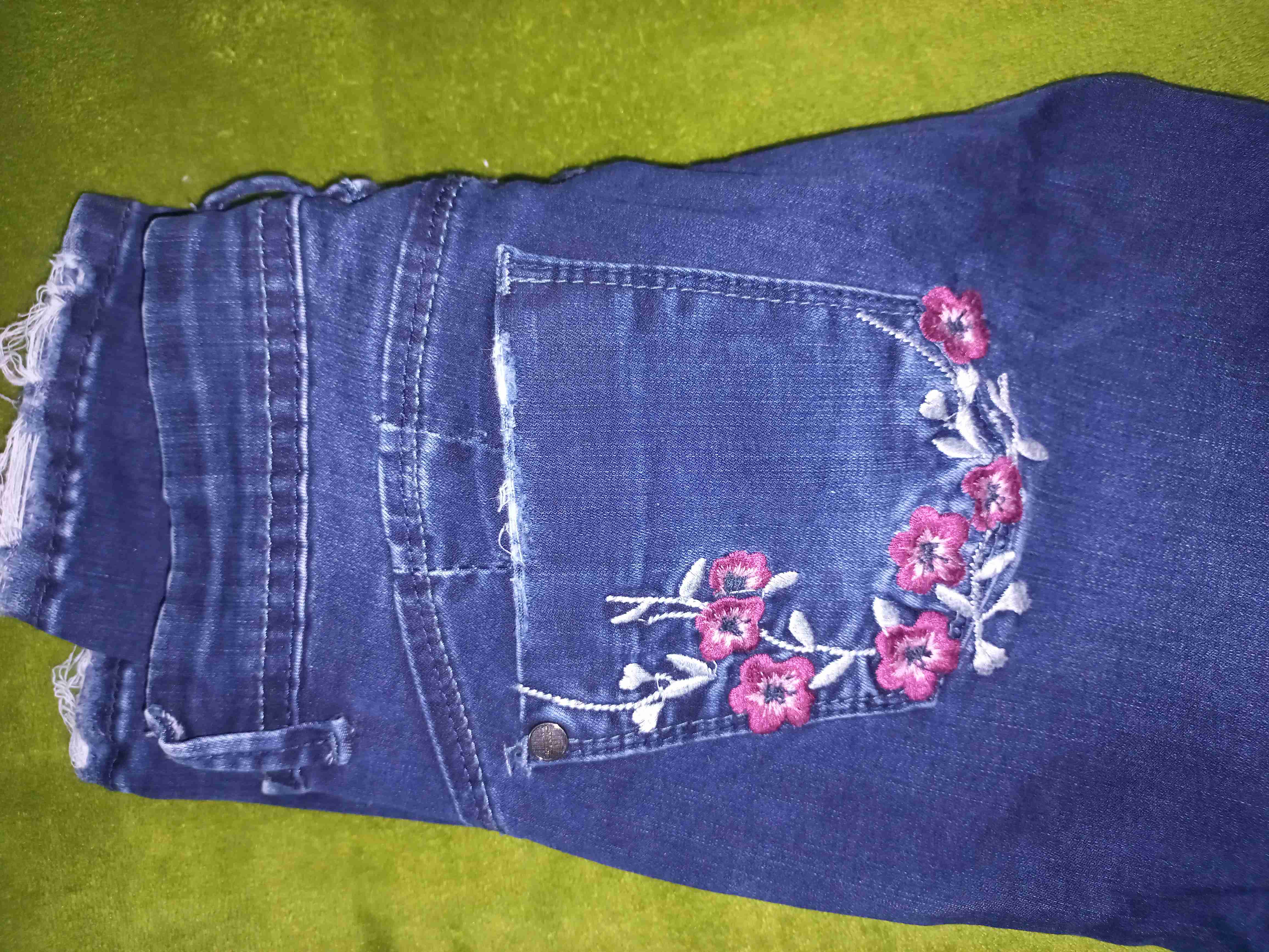 Jeans bordados azul oscuro - miniatura 2