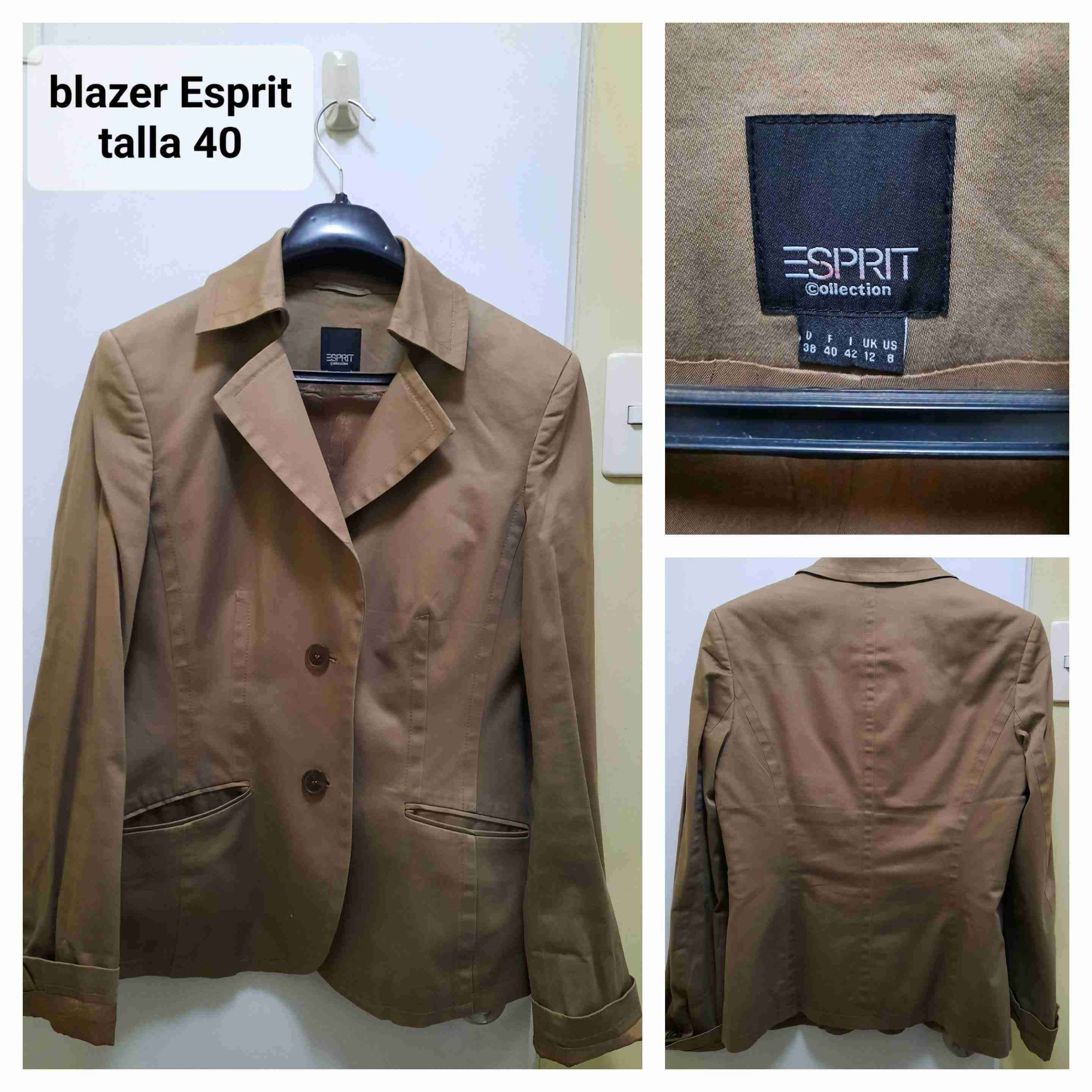 Blazer beige para mujer Esprit - miniatura 2