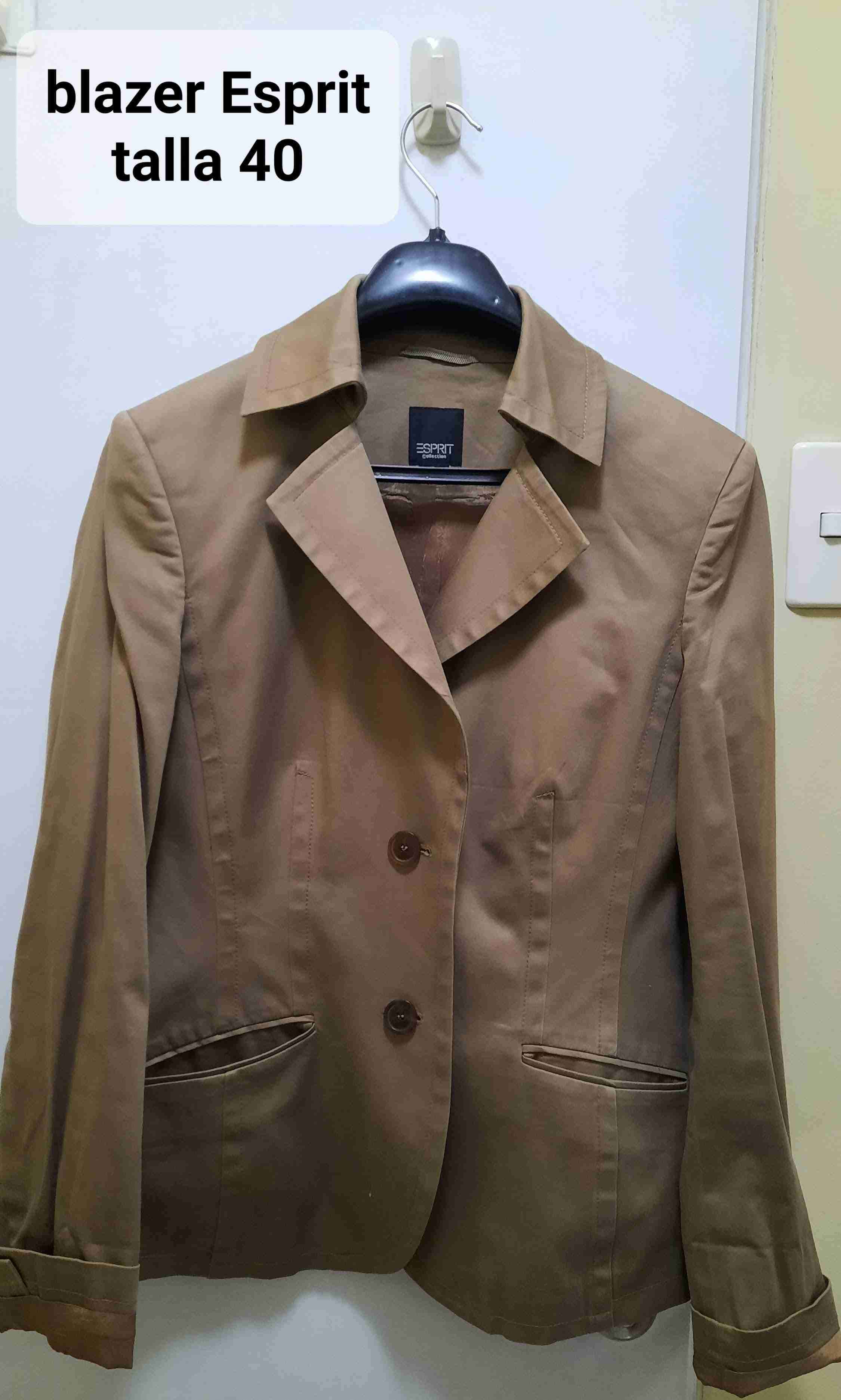 Blazer beige para mujer Esprit - miniatura 3