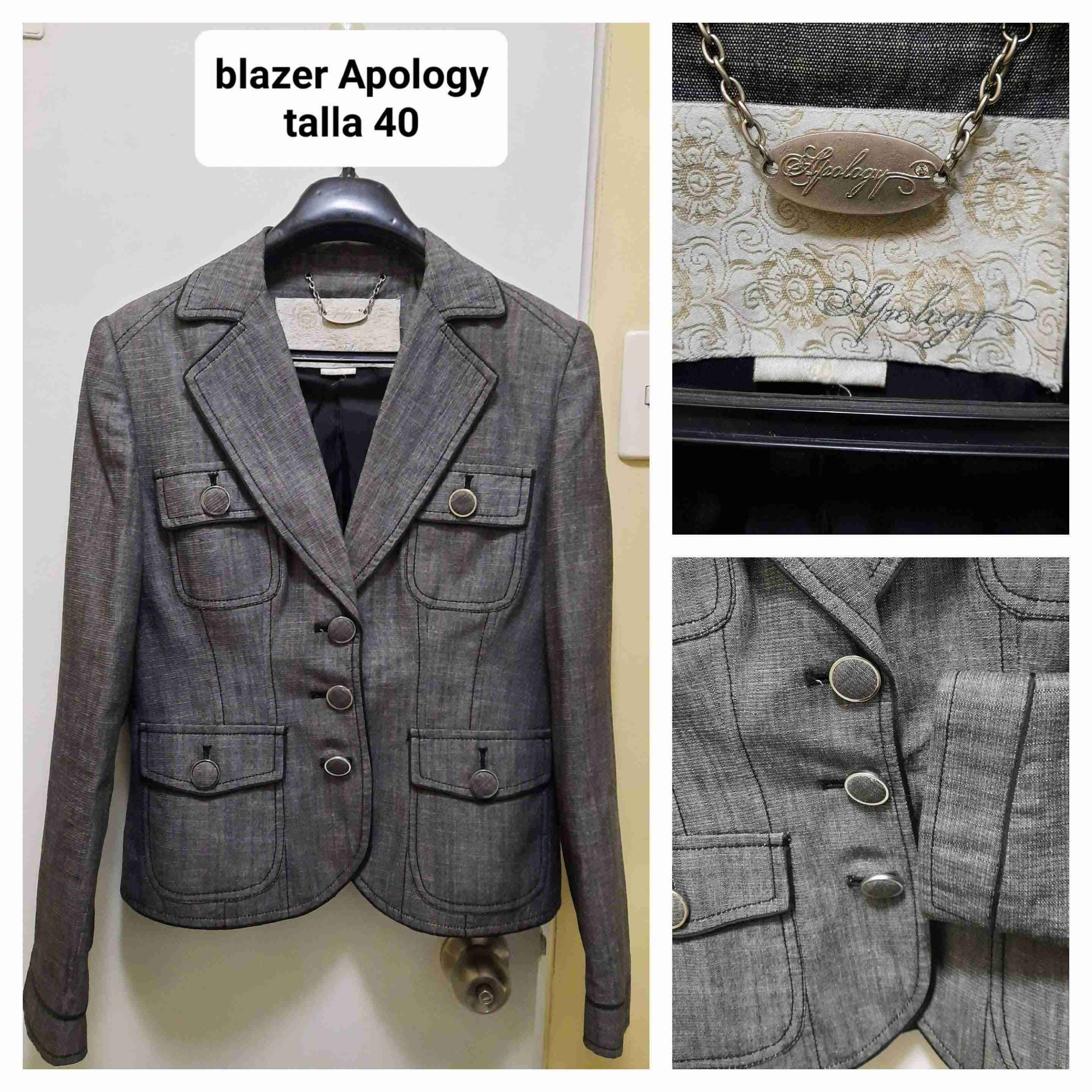 Blazer gris elegante para mujer - miniatura 2