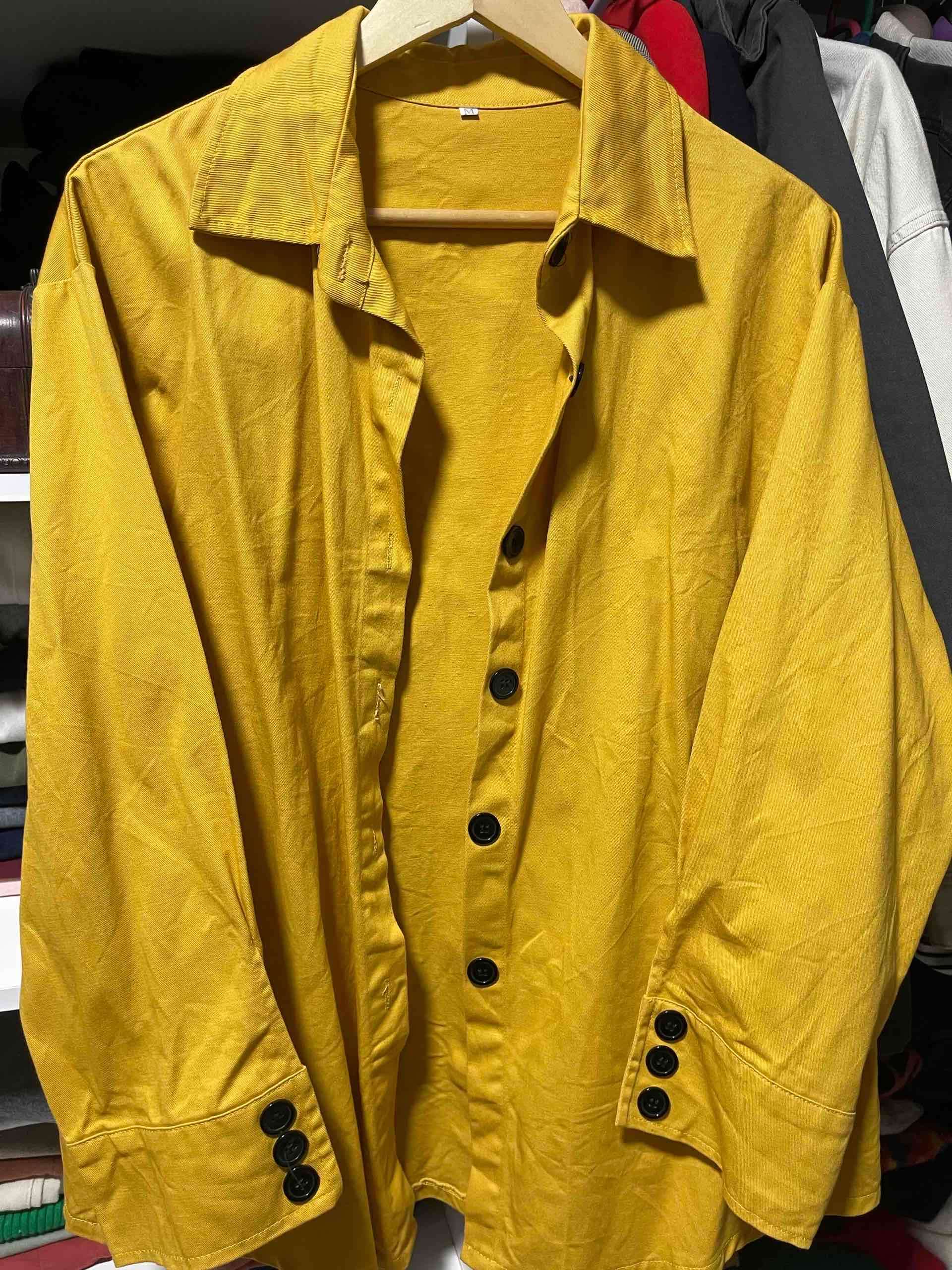 Camisa amarilla mostaza de mujer - miniatura 2