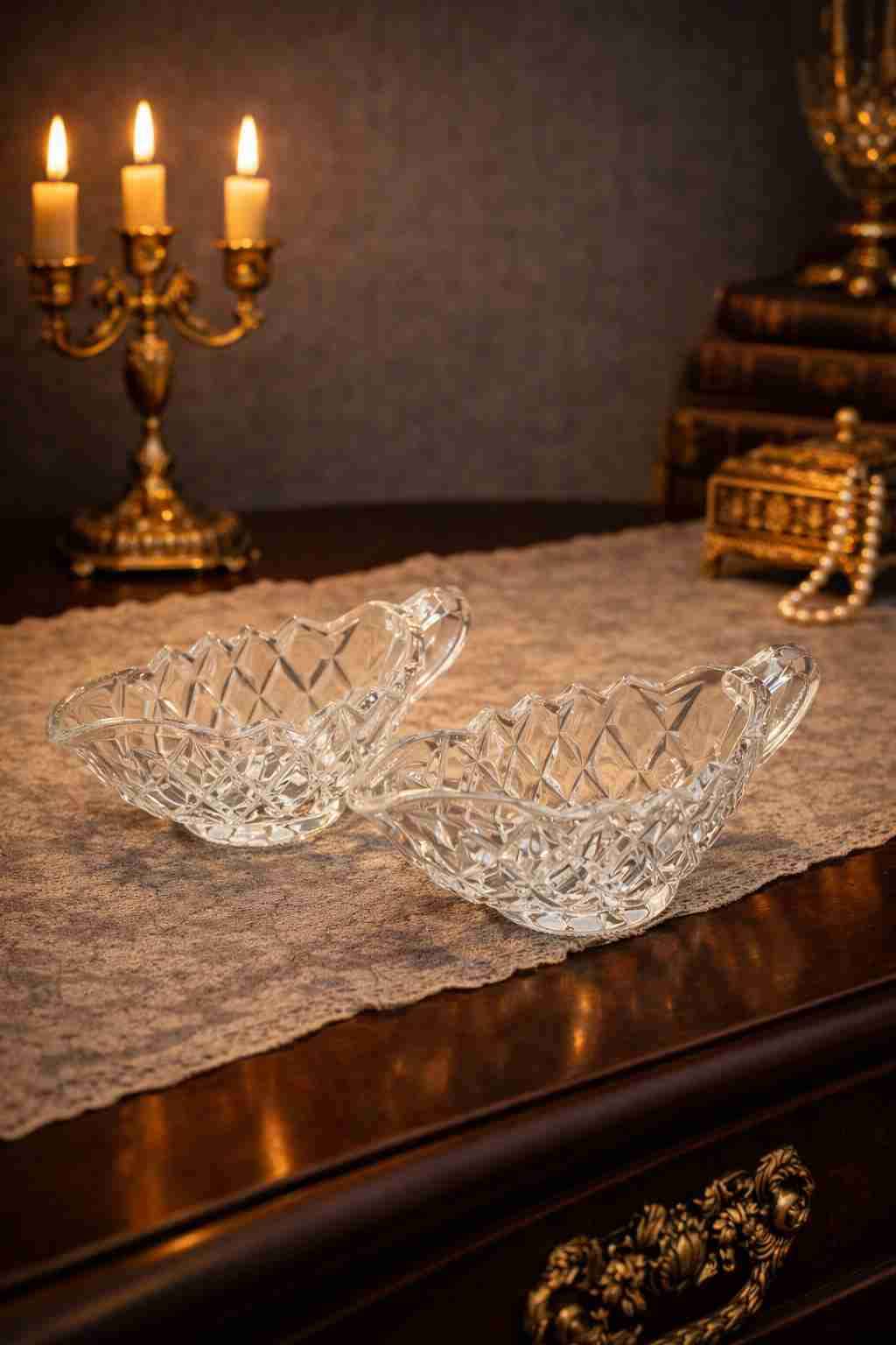 Set de salseras de cristal elegante. - 1