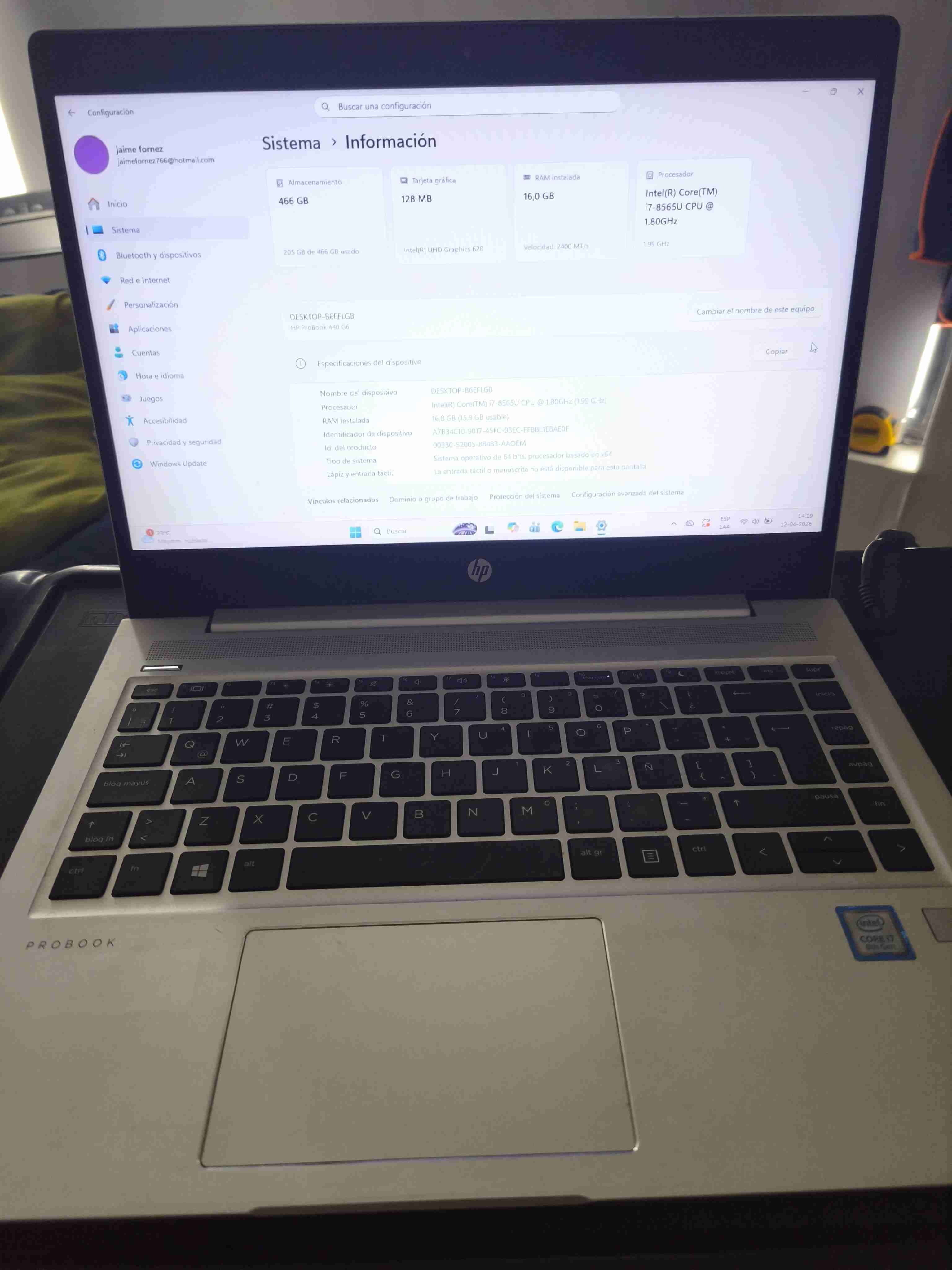 Laptop HP ProBook 440 G6 i7 - miniatura 1